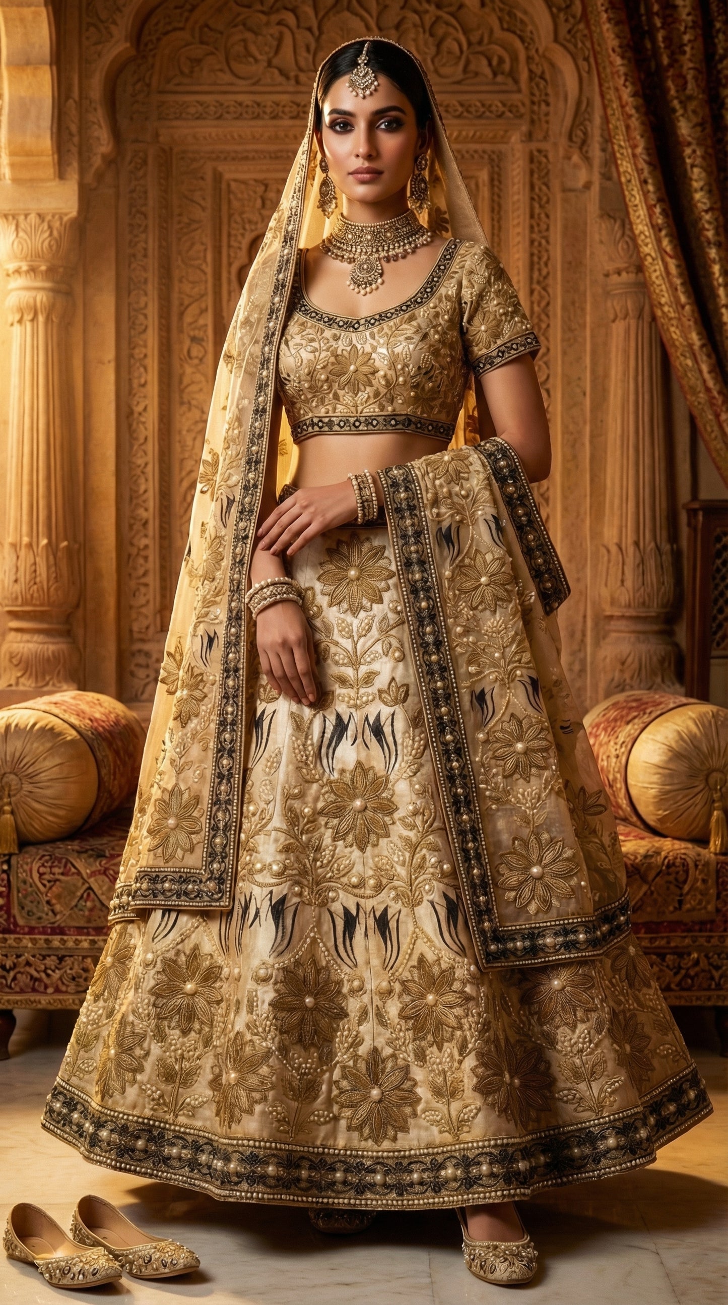 Formal embroidered Lehnga