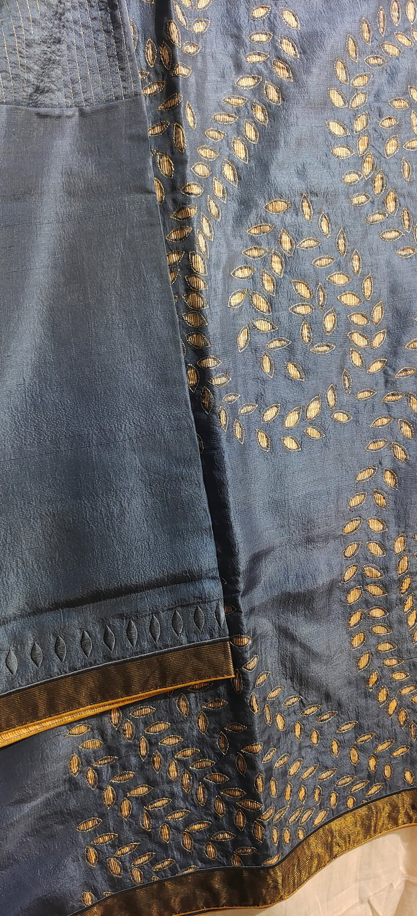 Semi Stitched silk cutwork applique Short Tunic