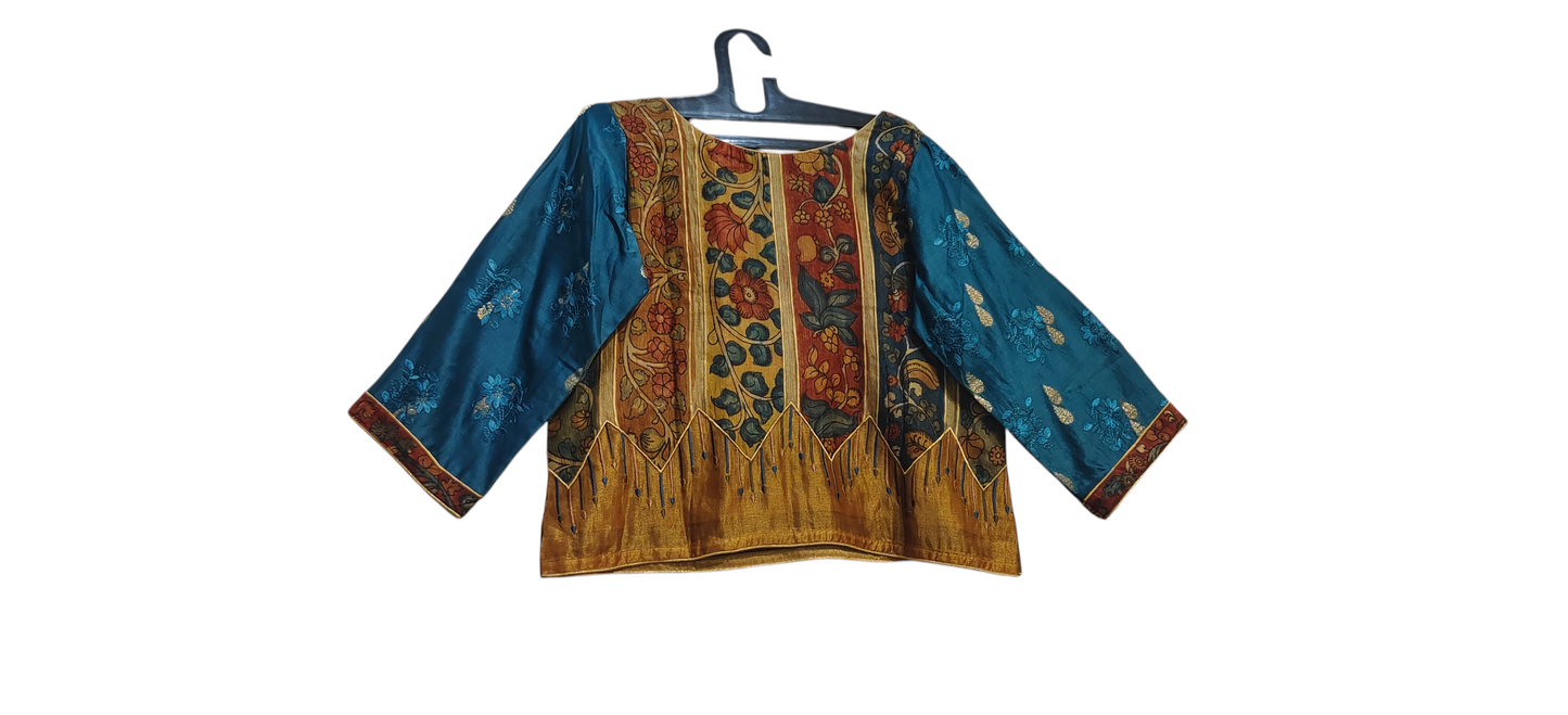 Stitched Chanderi Kalamkari Ɓlouse