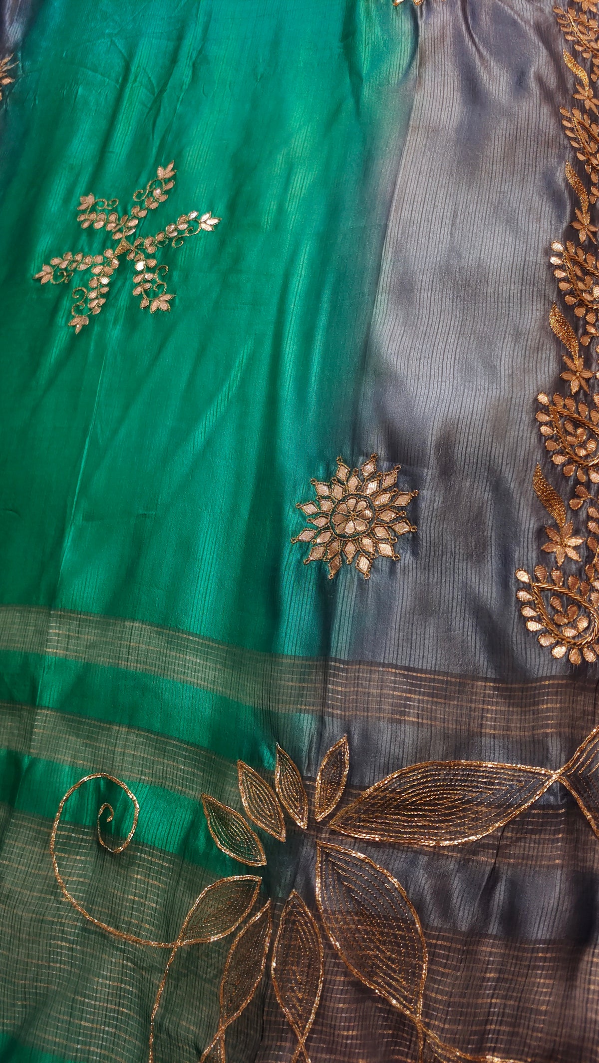 Semi Stitched Chanderi Formal Suitset