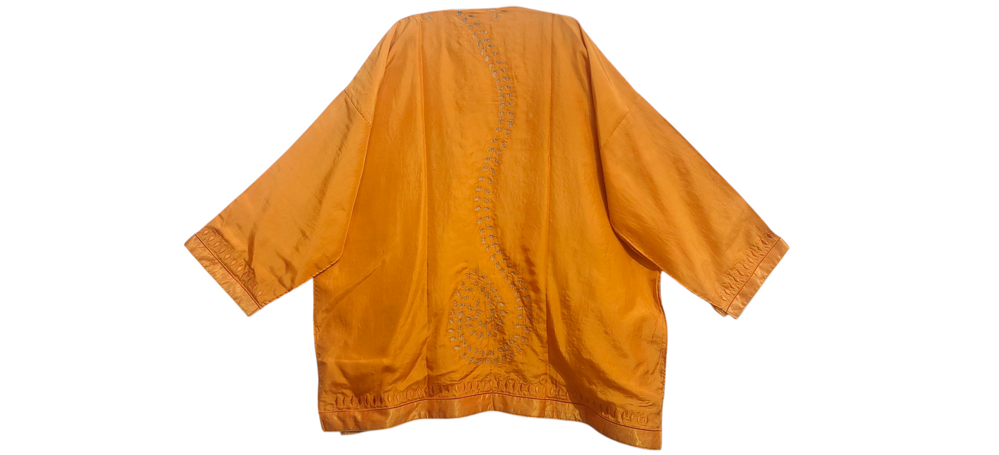 Semi Stitched silk cutwork applique Short Tunic