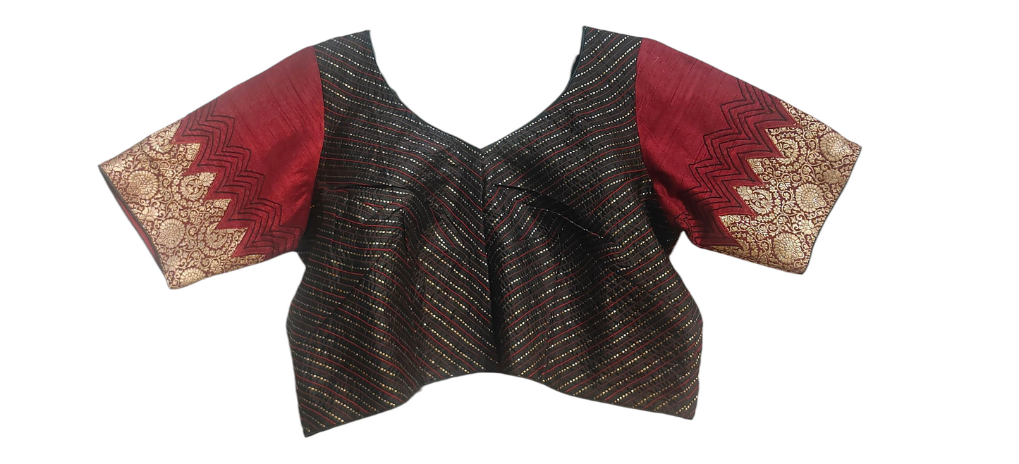 Semistitched Chanderi Ɓlouse