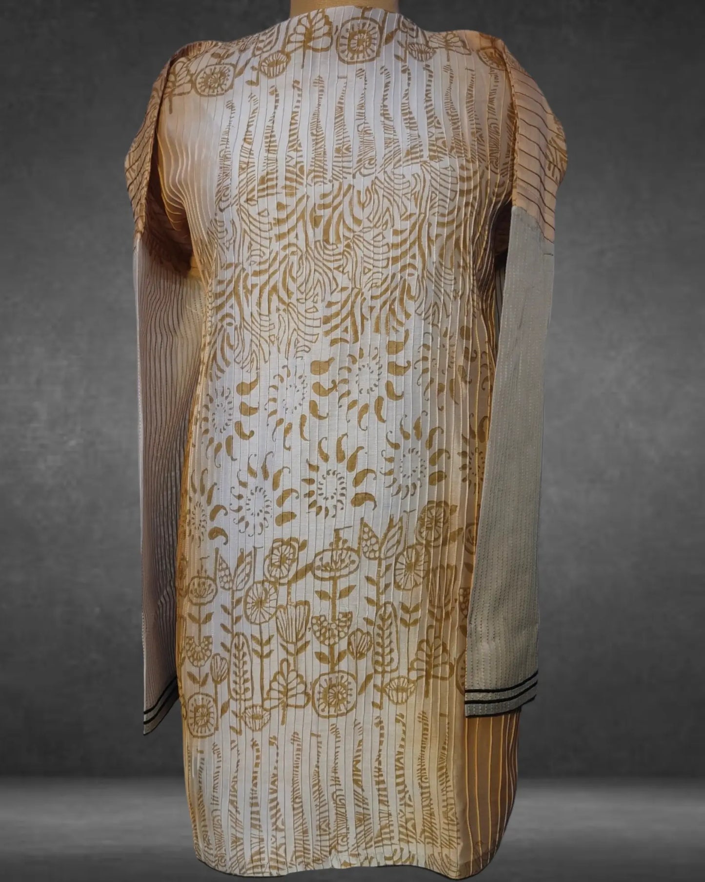 Semistitched Chanderi Blockprinted Tunic VISHAL KAPUR STUDIO