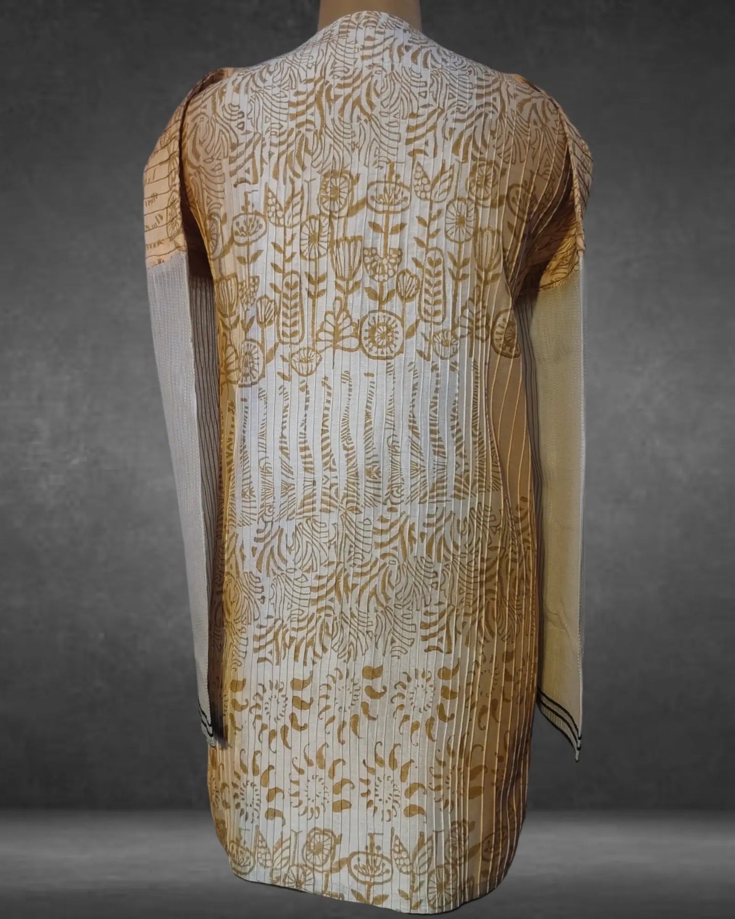 Semistitched Chanderi Blockprinted Tunic VISHAL KAPUR STUDIO
