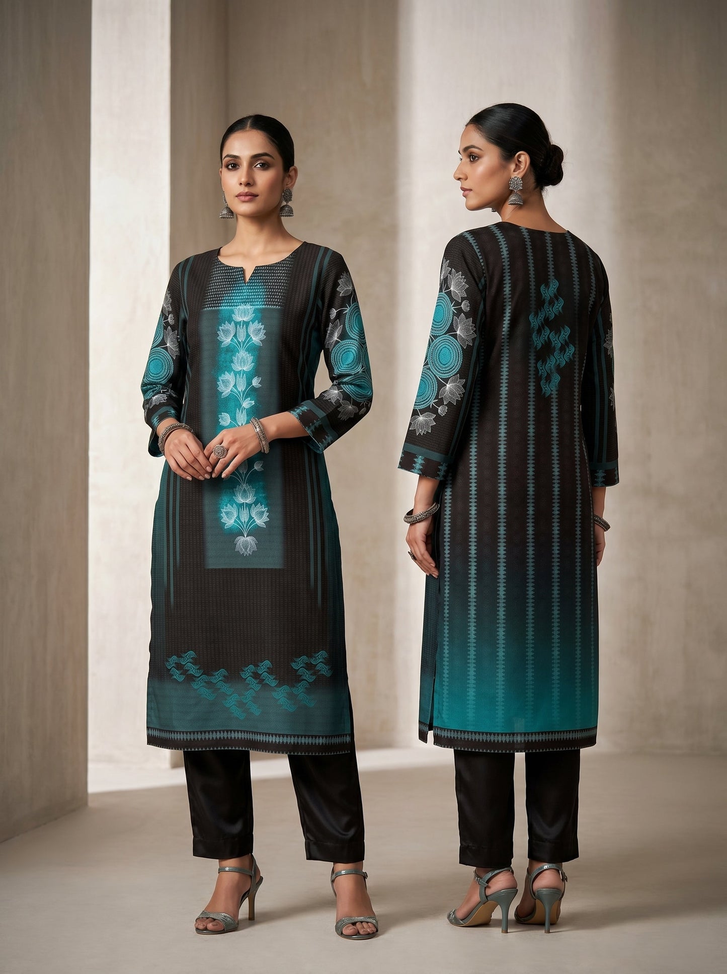 Semi Stitched Chanderi Casual kurta VISHAL KAPUR
