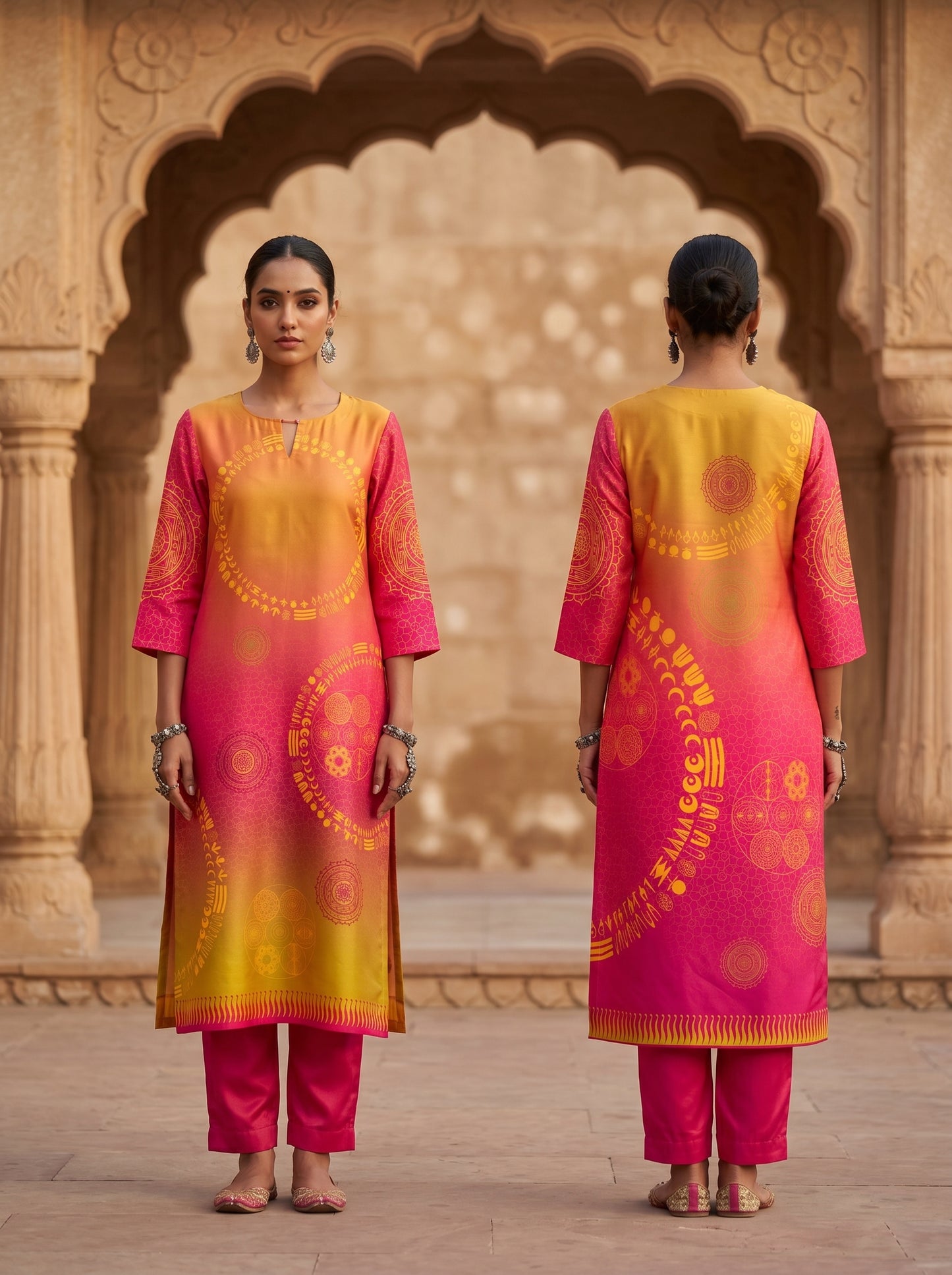 Semi Stitched Chanderi Casual kurta