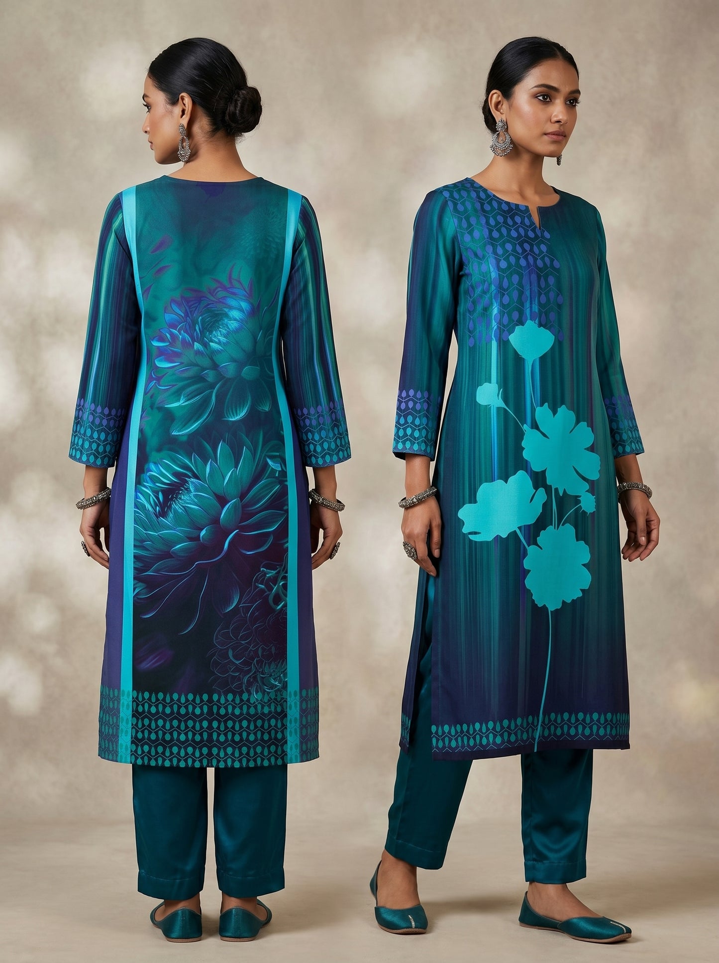 Semi Stitched Chanderi Casual kurta