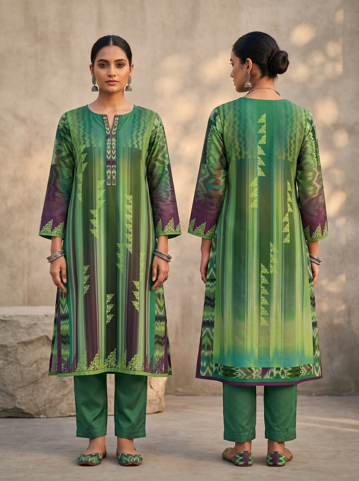 Semi Stitched Chanderi Casual kurta
