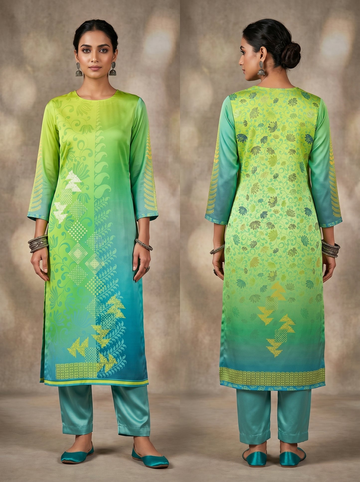 Semi Stitched Chanderi Casual kurta