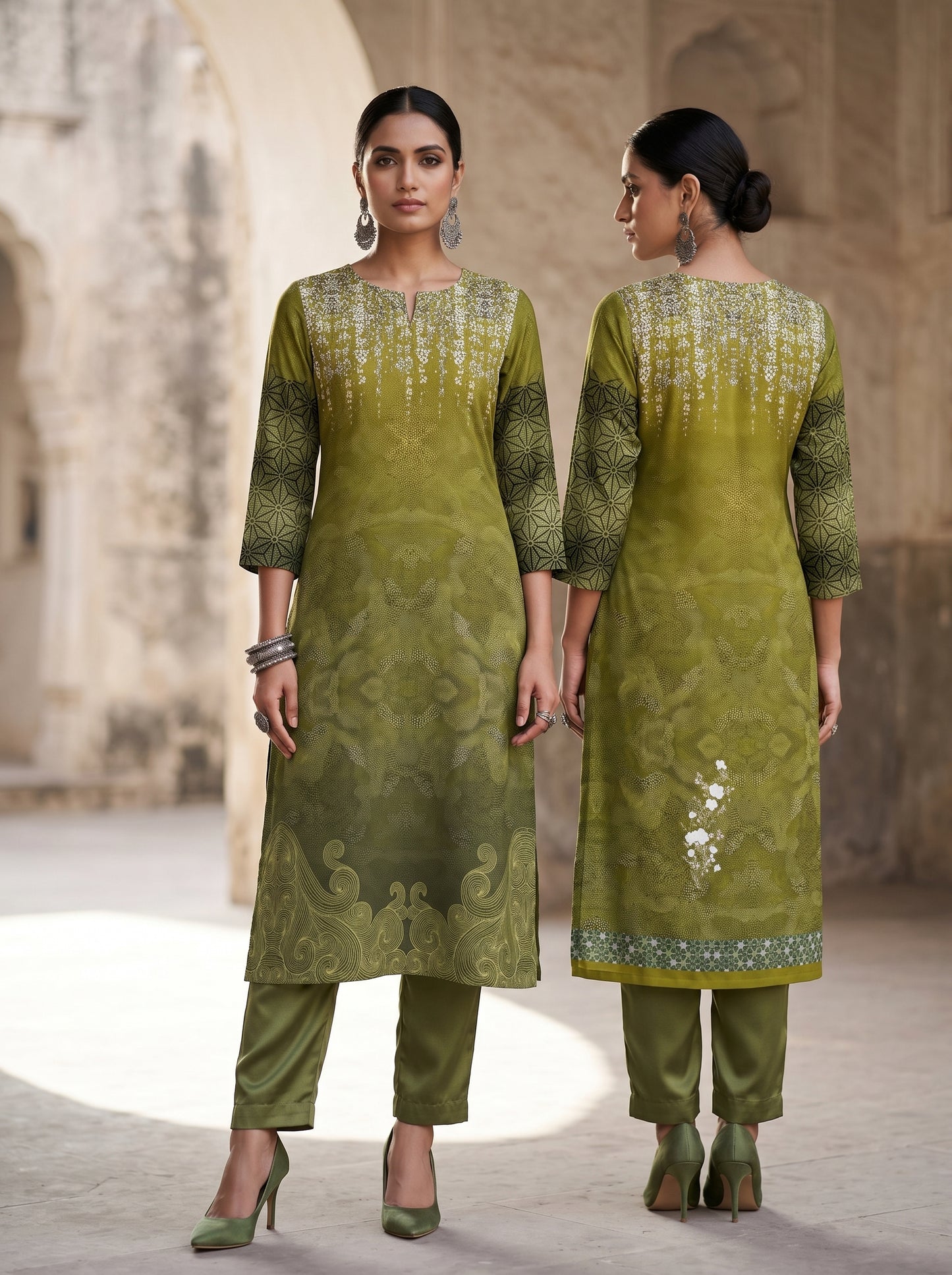 Semi Stitched Chanderi Casual kurta