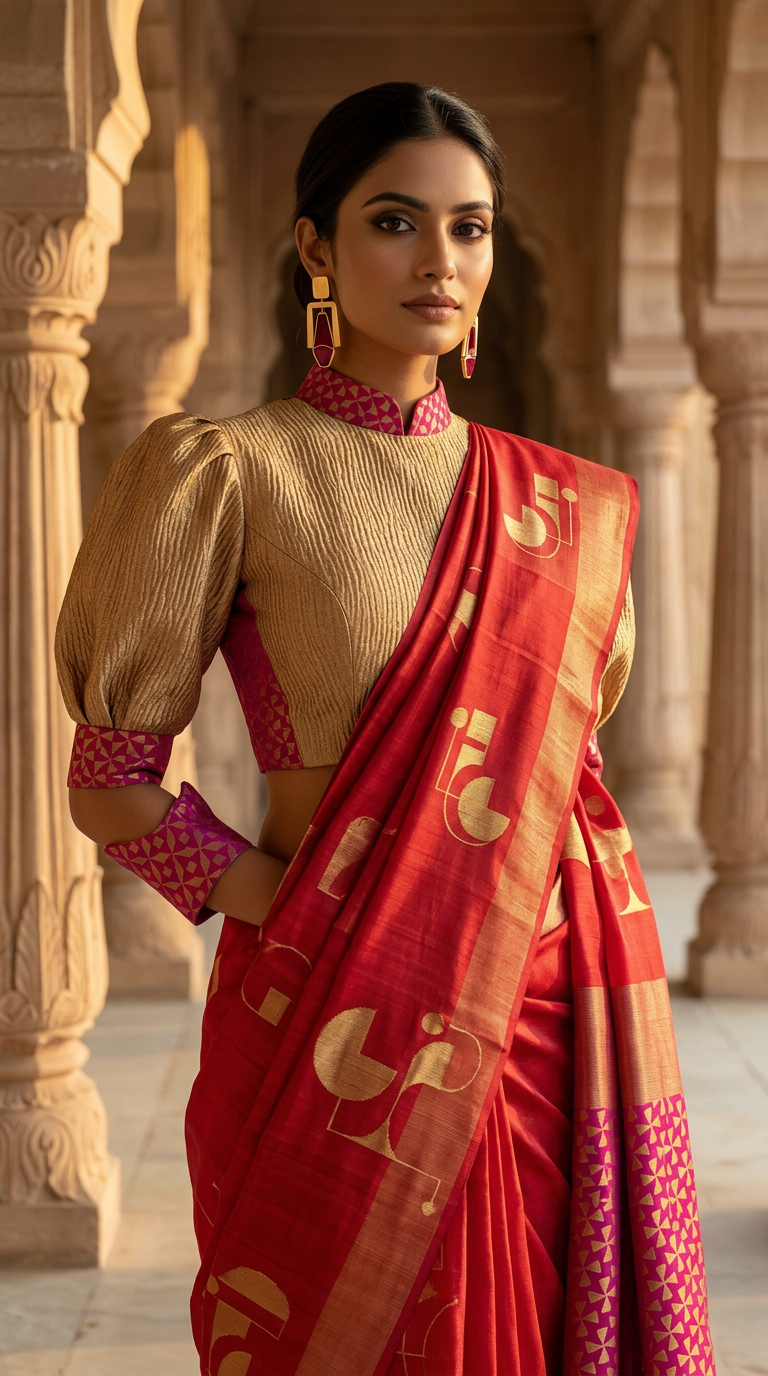 Customised Chanderi Anarkali set