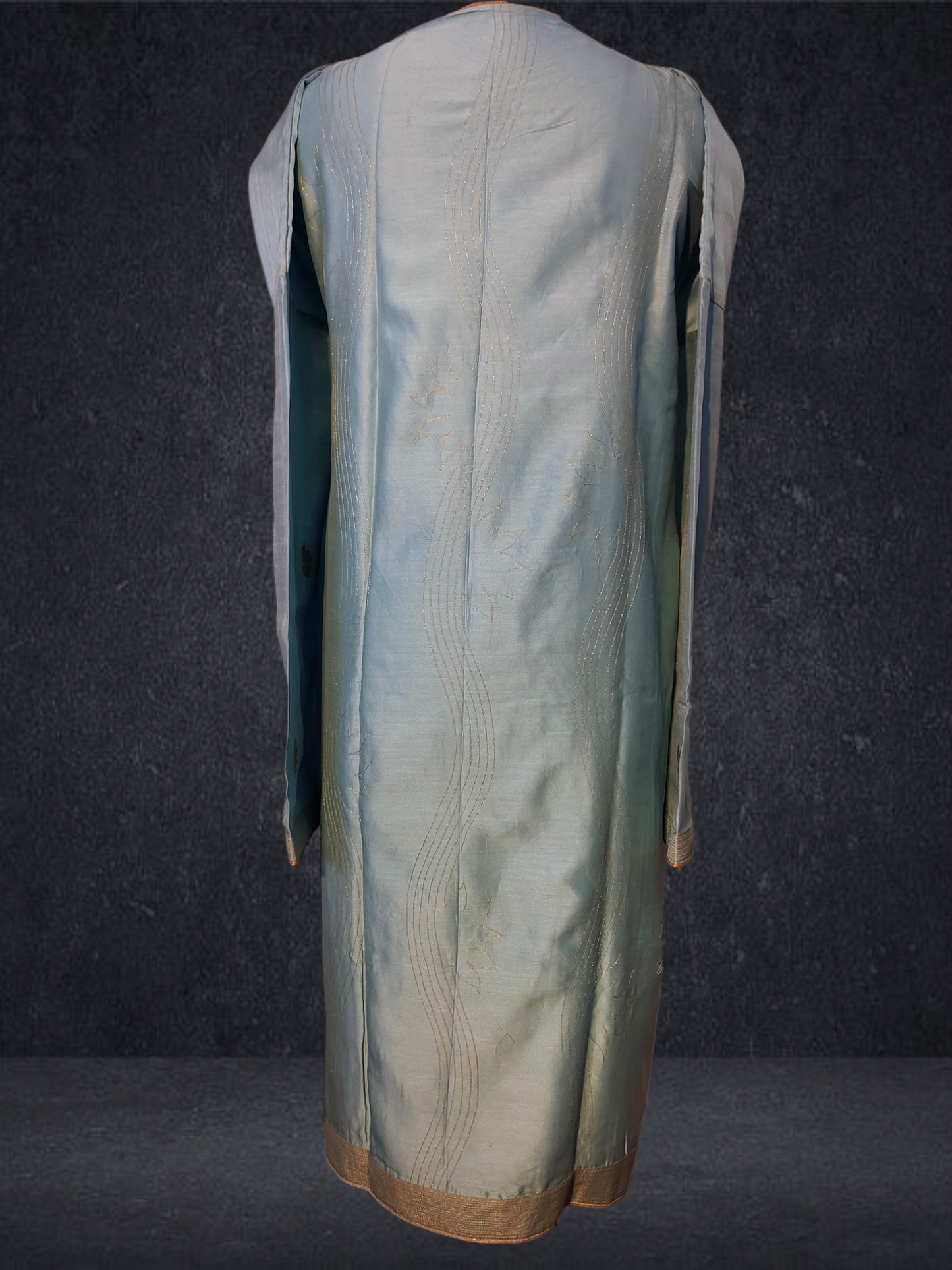 Semi Stitched Chanderi kurta