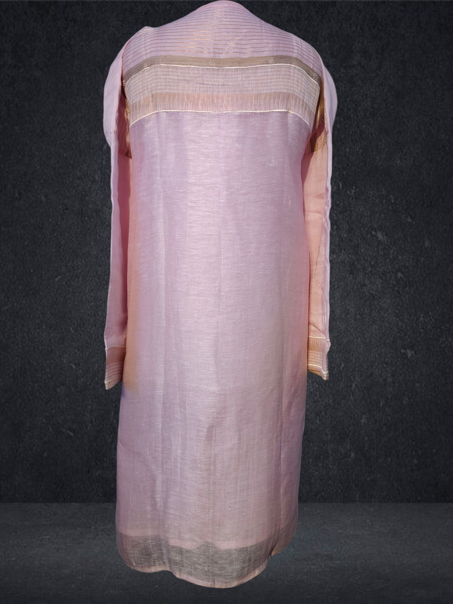 Semi Stitched silk linen kurta