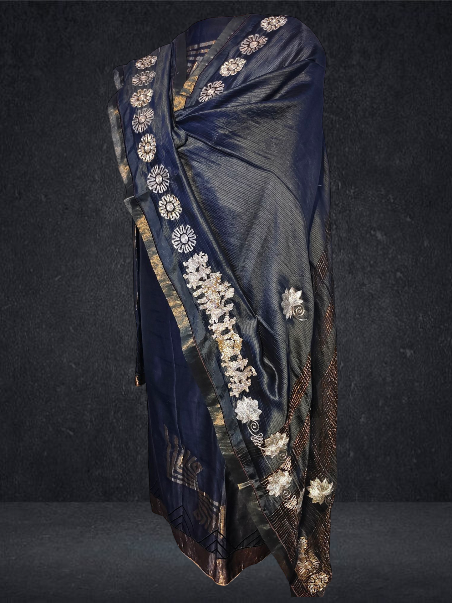 Semi Stitched Chanderi formal Suitset