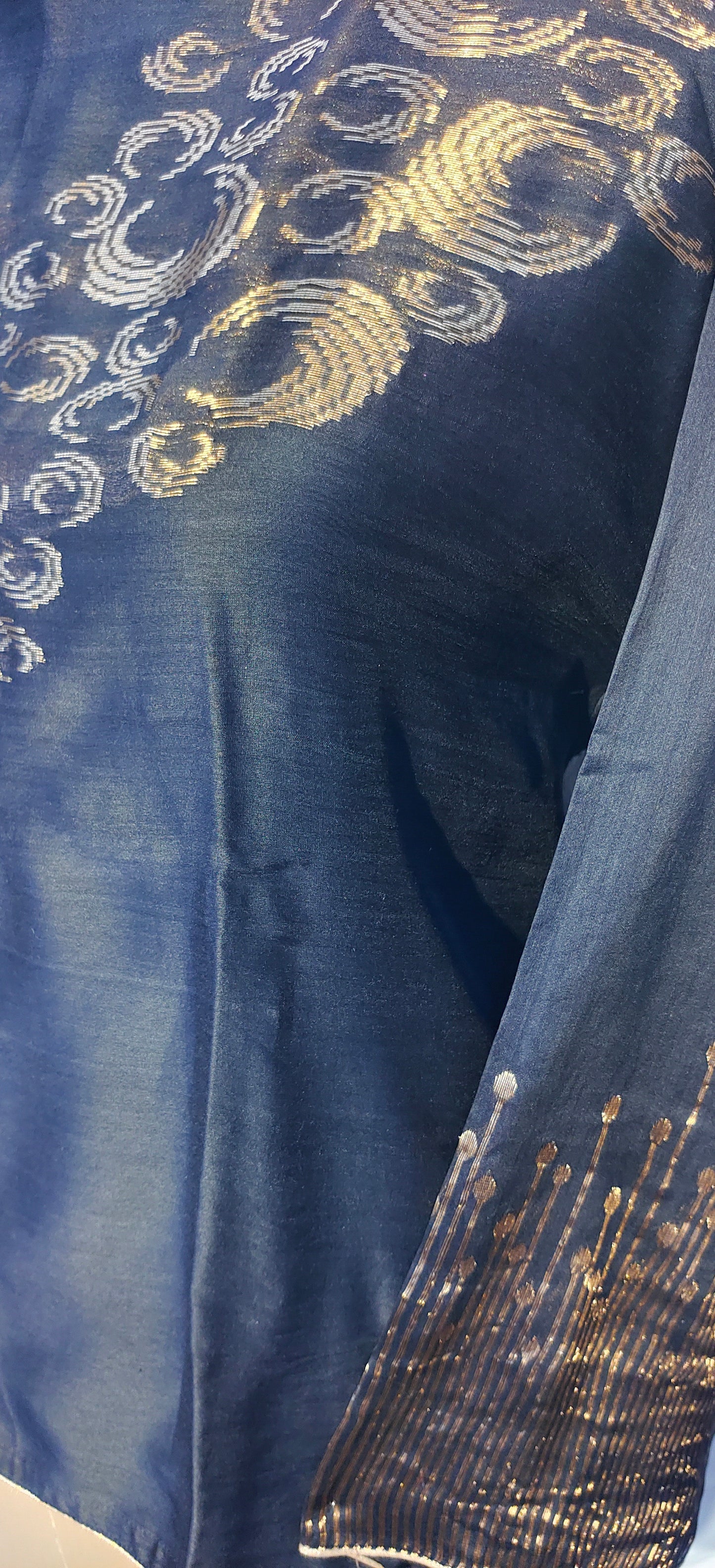 Semistitched Chanderi Ɓlouse