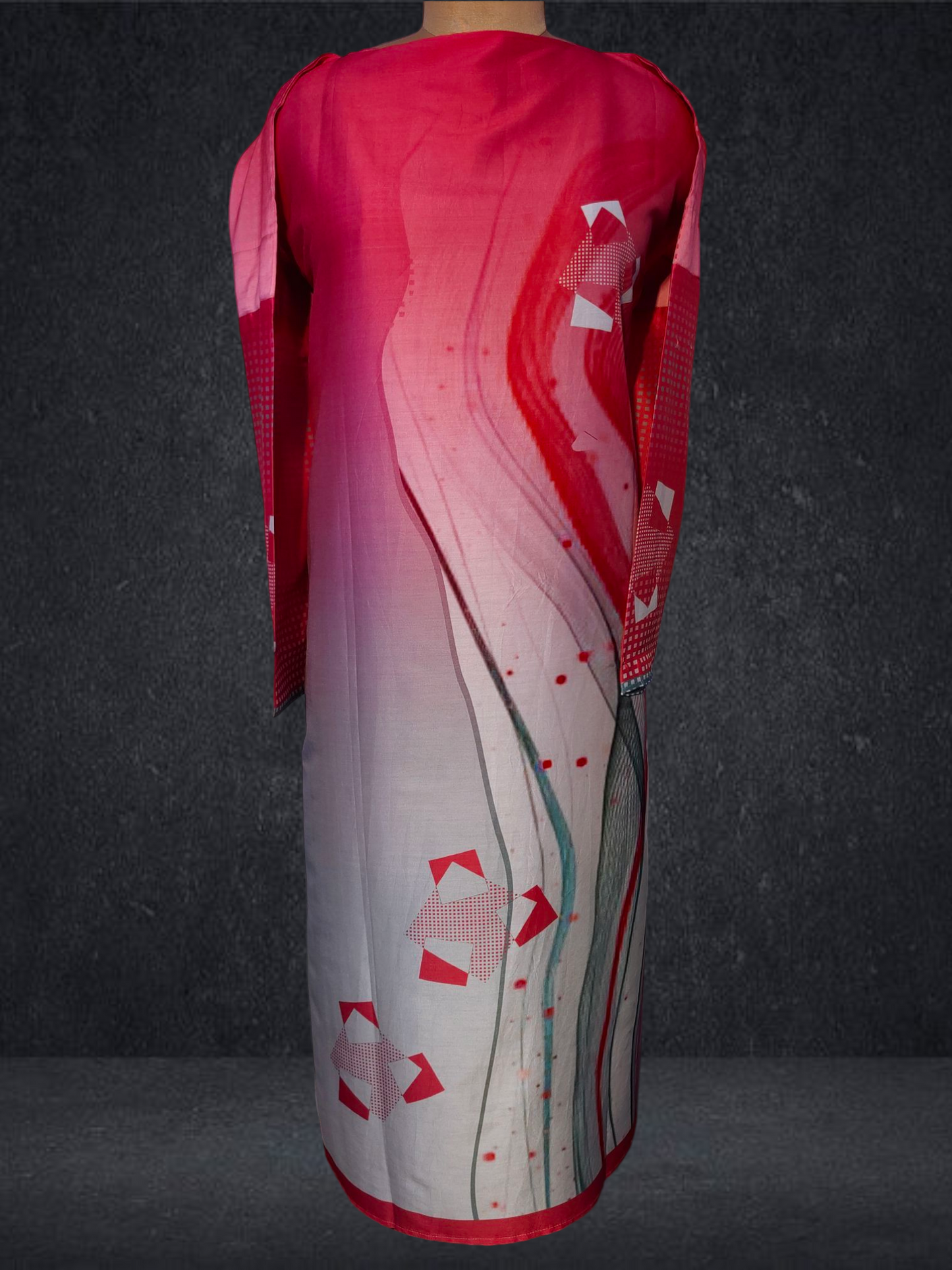 Semi Stitched Chanderi printed kurta VISHAL KAPUR