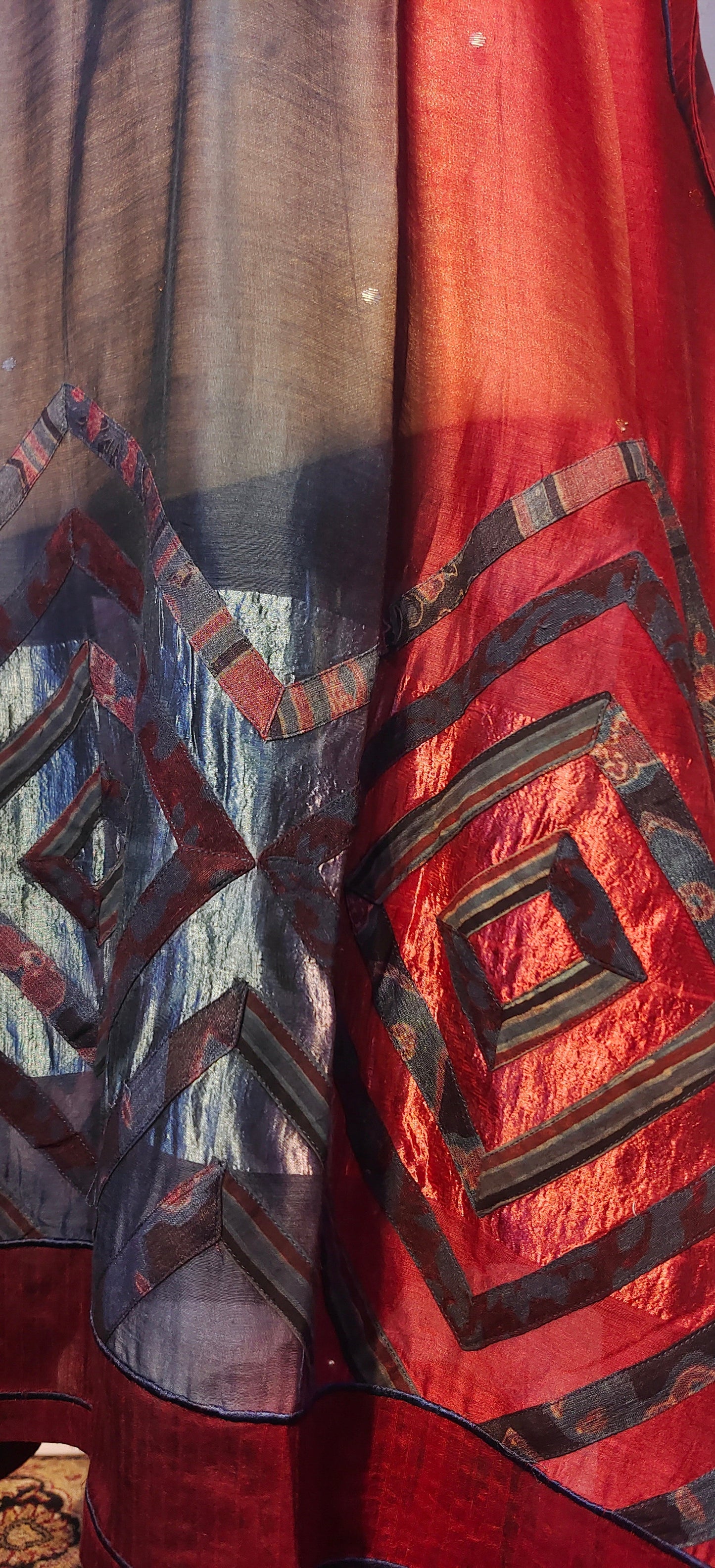 Stitched Chanderi Ajrakh Kaftan VISHAL KAPUR STUDIO