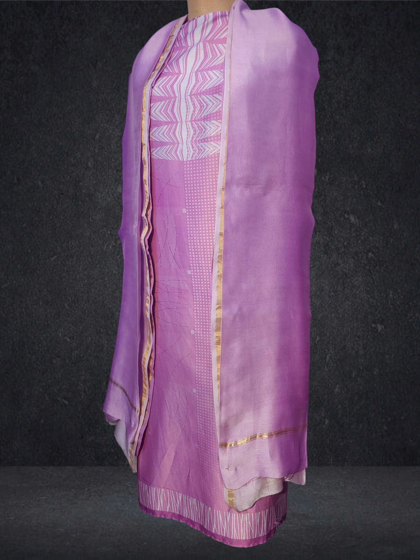 Semi Stitched Chanderi kurta VISHAL KAPUR