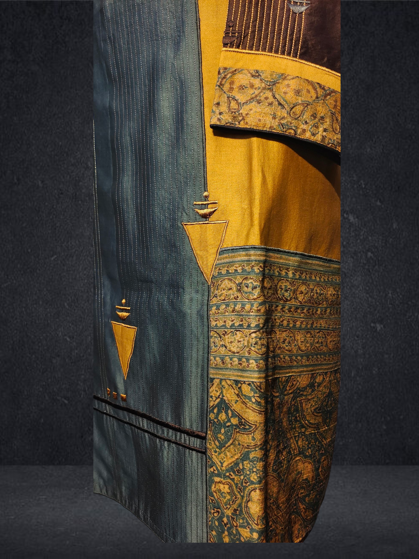 Semi Stitched Formal chanderi Kurta