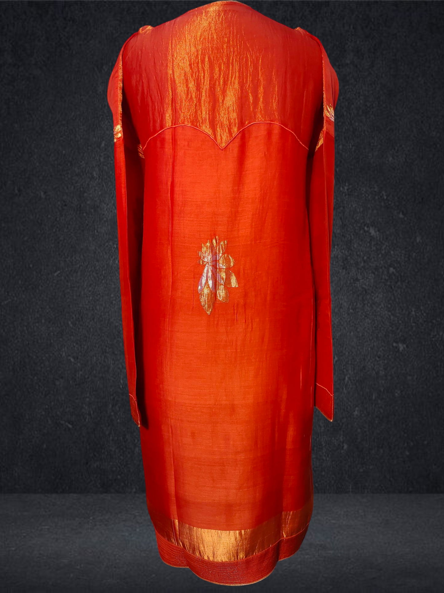 Semi Stitched Chanderi kurta
