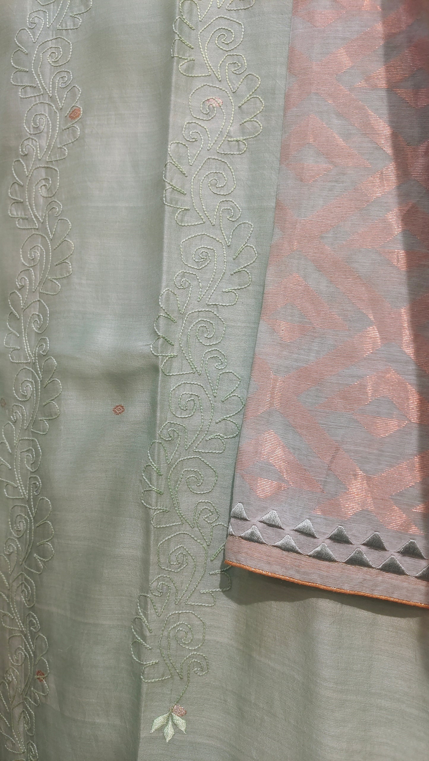 Semi Stitched Chanderi Casual kurta