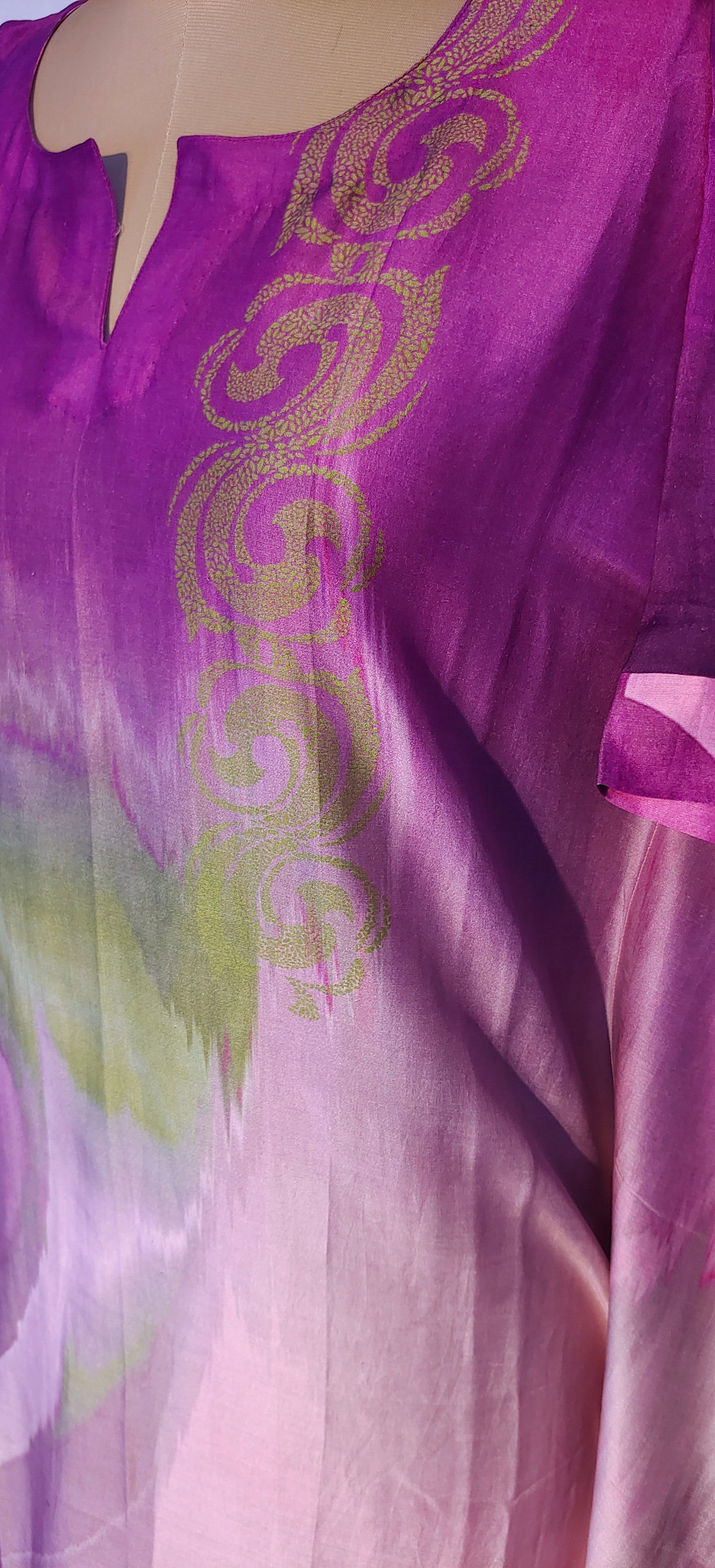 Stitched Chanderi Digital Printed Kaftan VISHAL KAPUR STUDIO