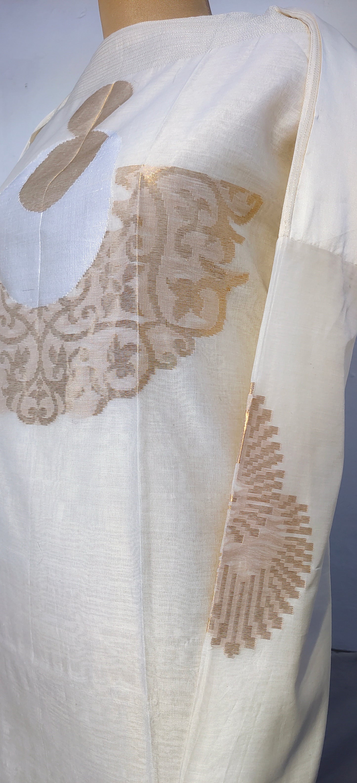 Semi Stitched Formal chanderi Kurta
