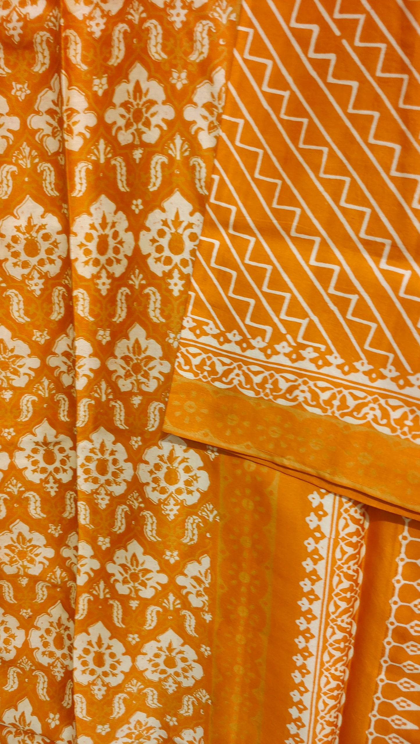 Semi Stitched Chanderi Casual kurta