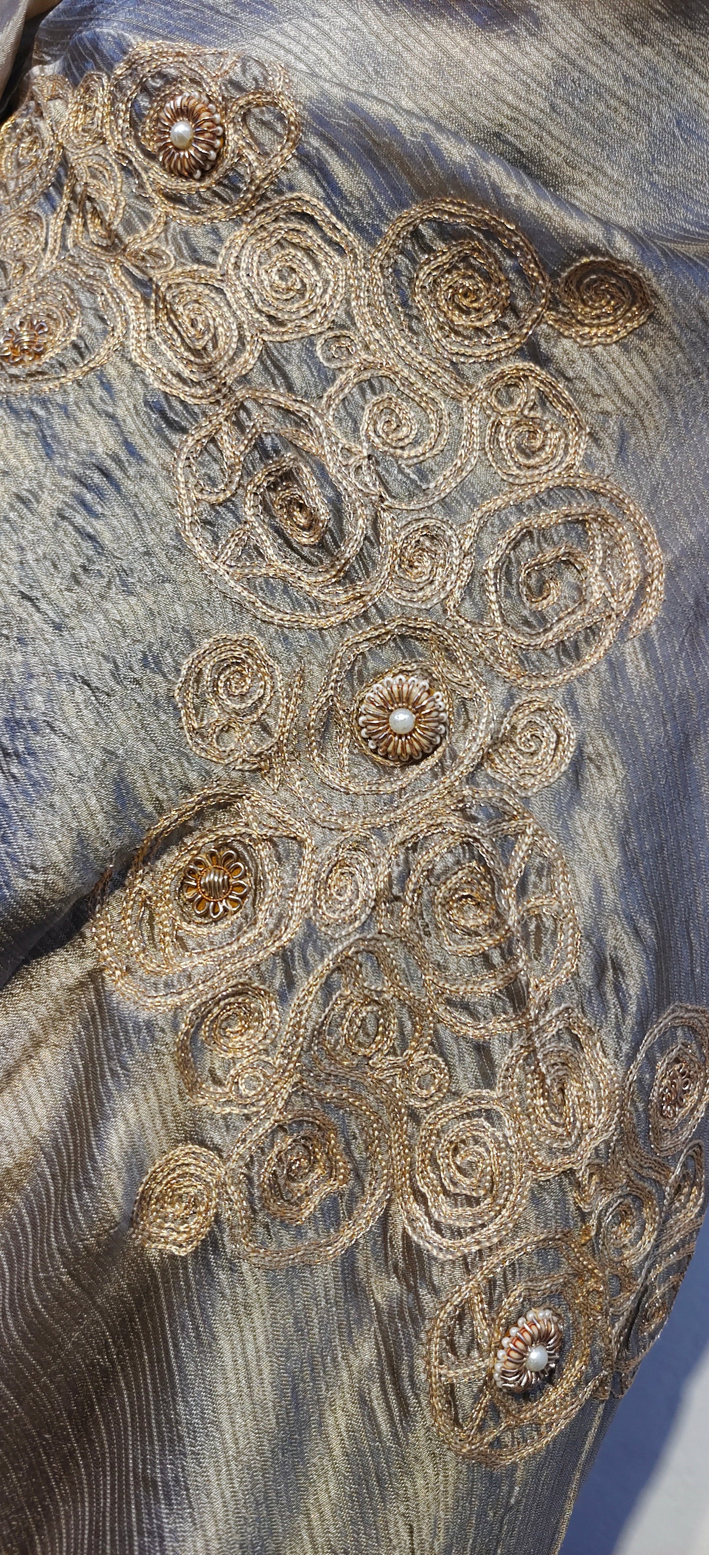 Semi Stitched Formal chanderi Suitset