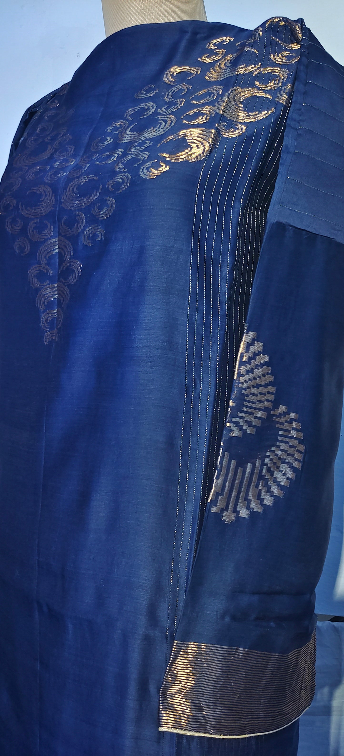 Semi Stitched Formal chanderi Kurta