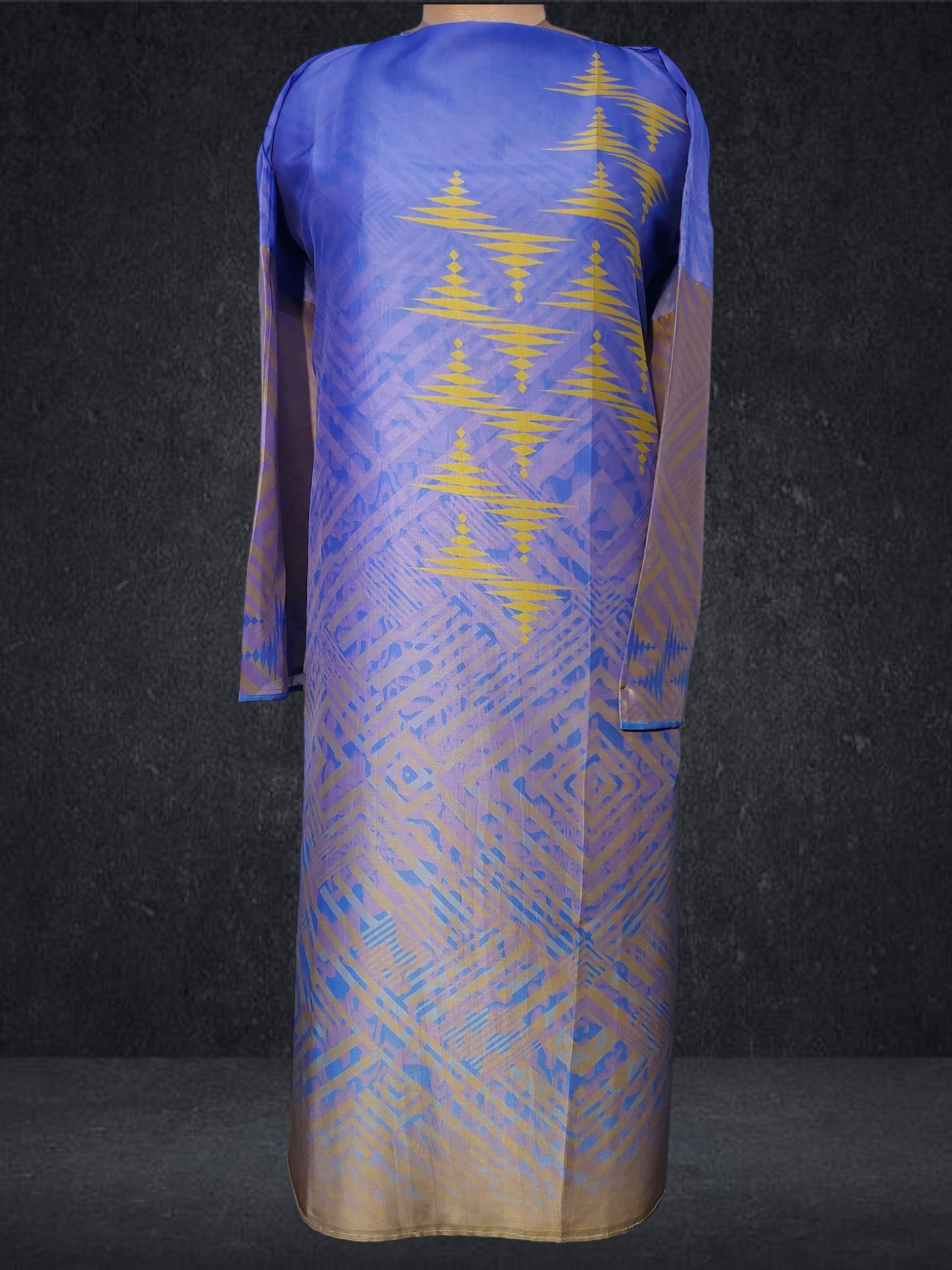 Semi Stitched Chanderi Casual Suitset