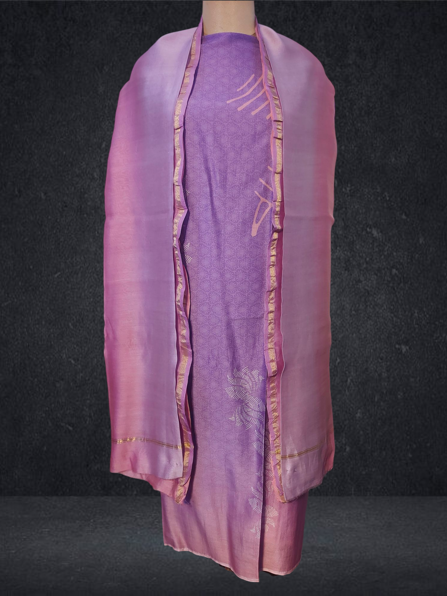 Semi Stitched Chanderi kurta VISHAL KAPUR