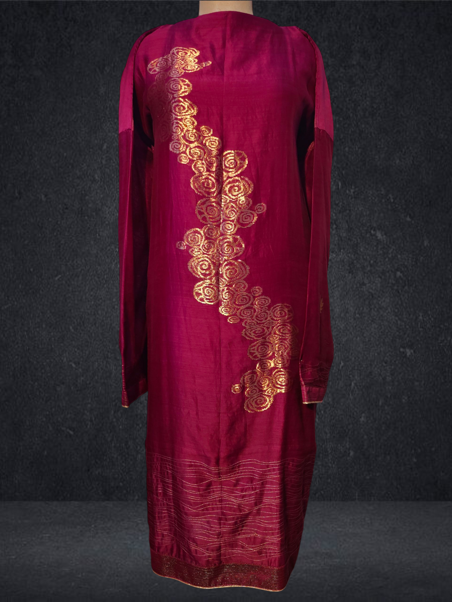 Semi Stitched Formal chanderi Suitset