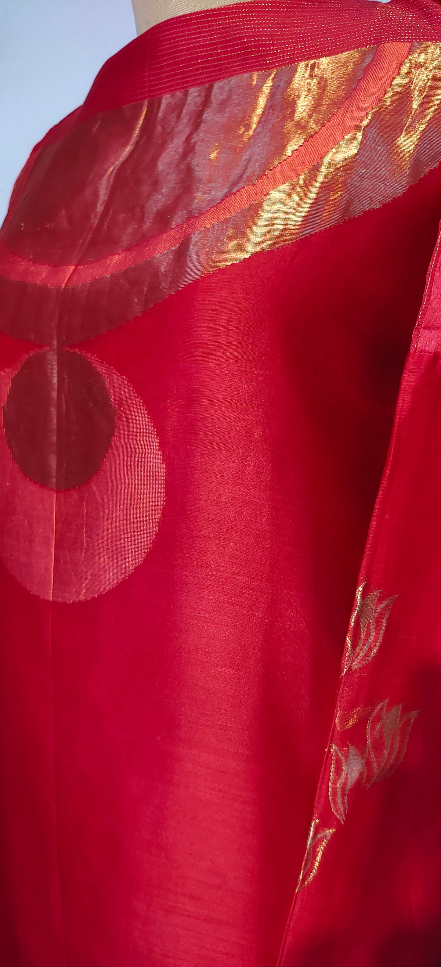 Semistitched Chanderi Zariwoven Short Tunic