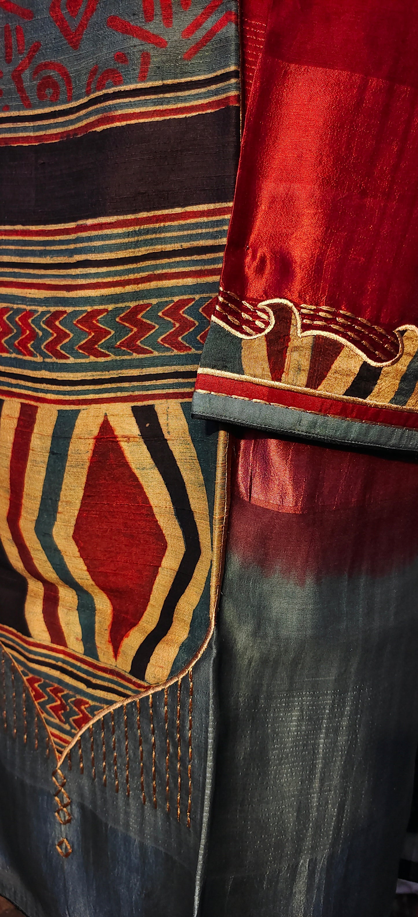 Semistitched Chanderi Kurta
