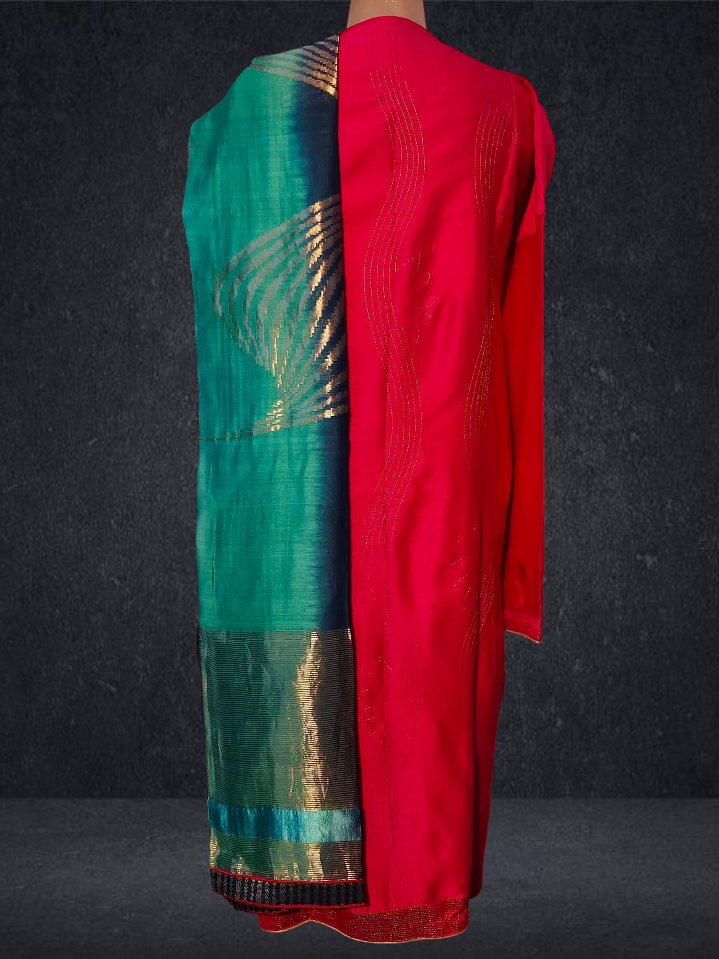 Semi Stitched Formal chanderi Suitset VISHAL KAPUR