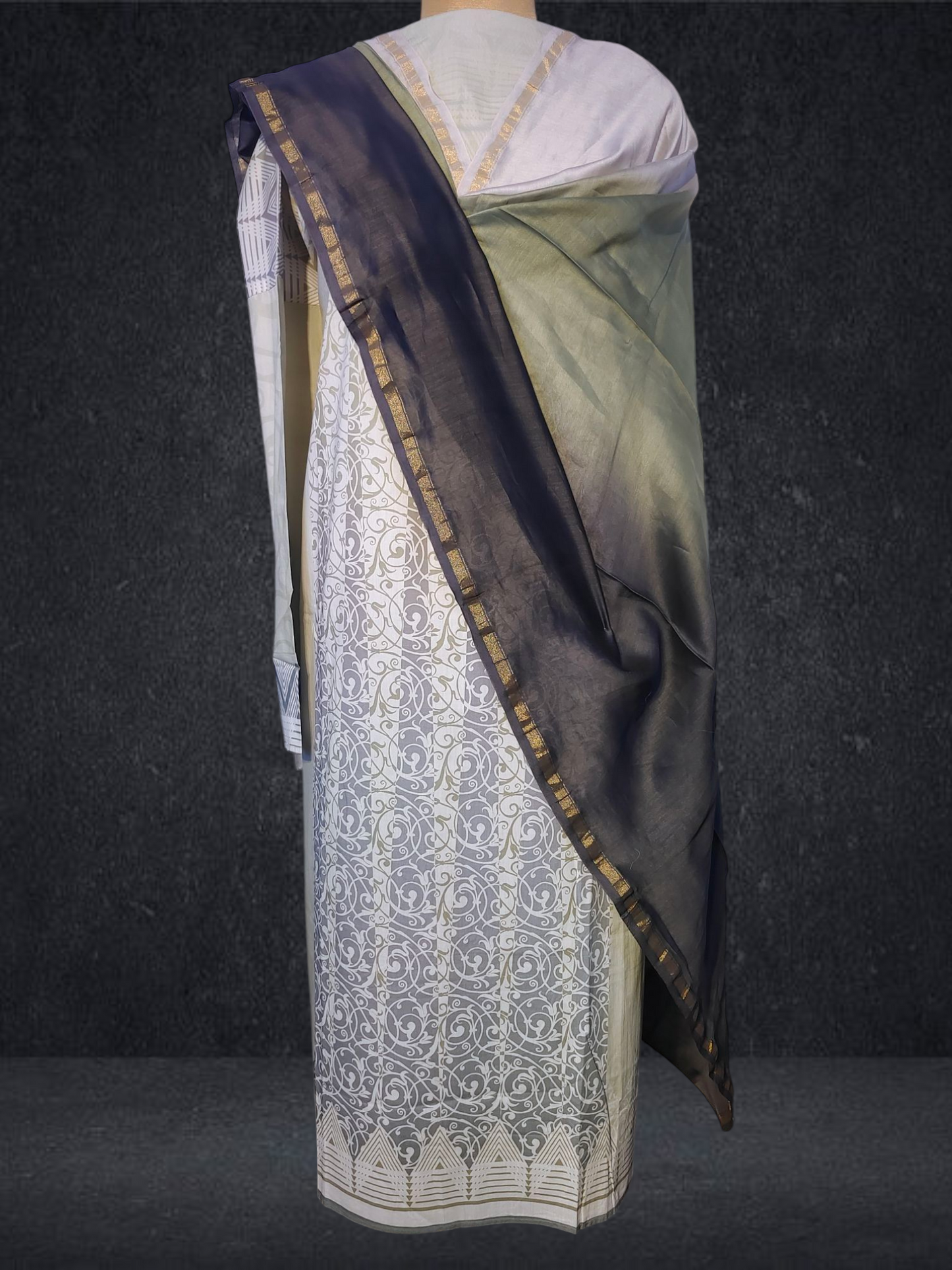 Semi Stitched Cotton Suitset