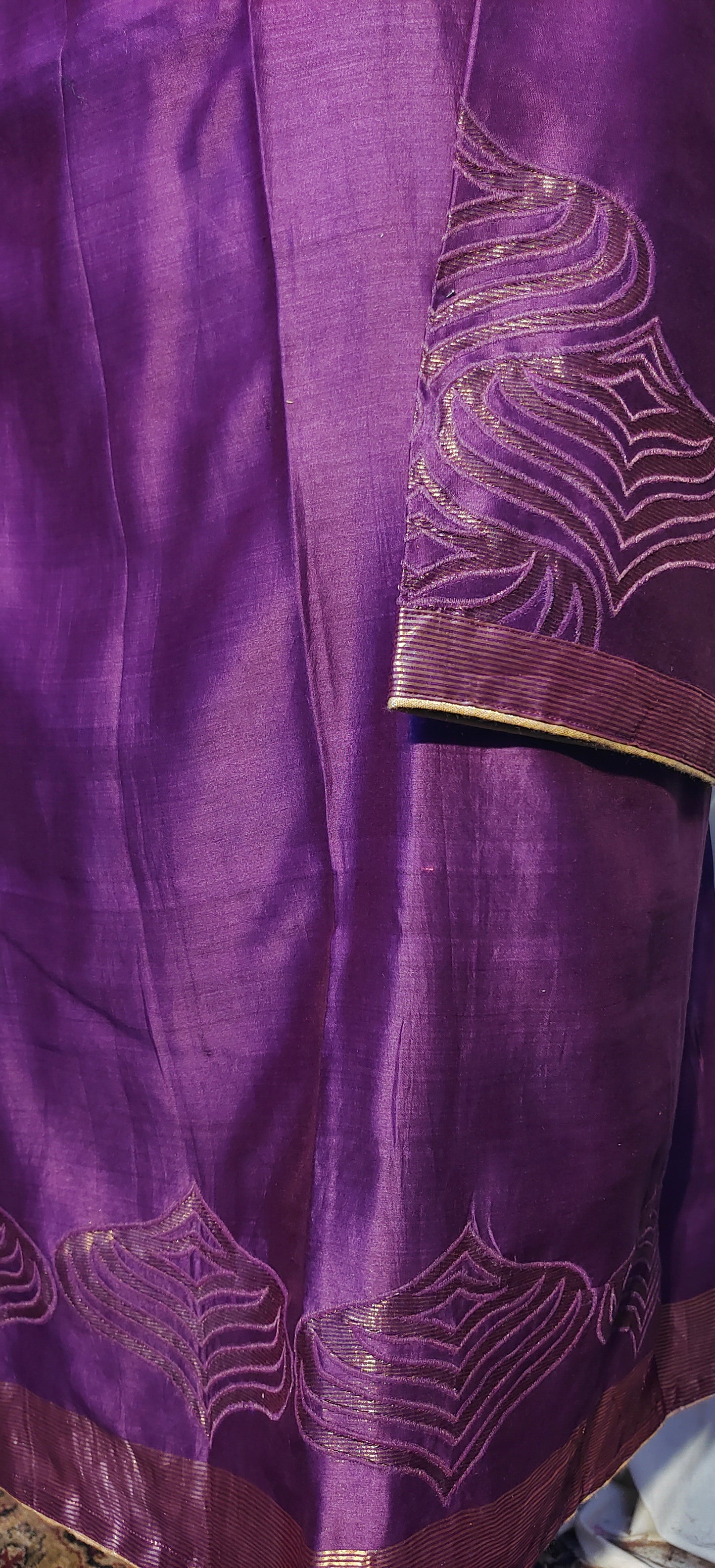 Semi Stitched Chanderi kurta