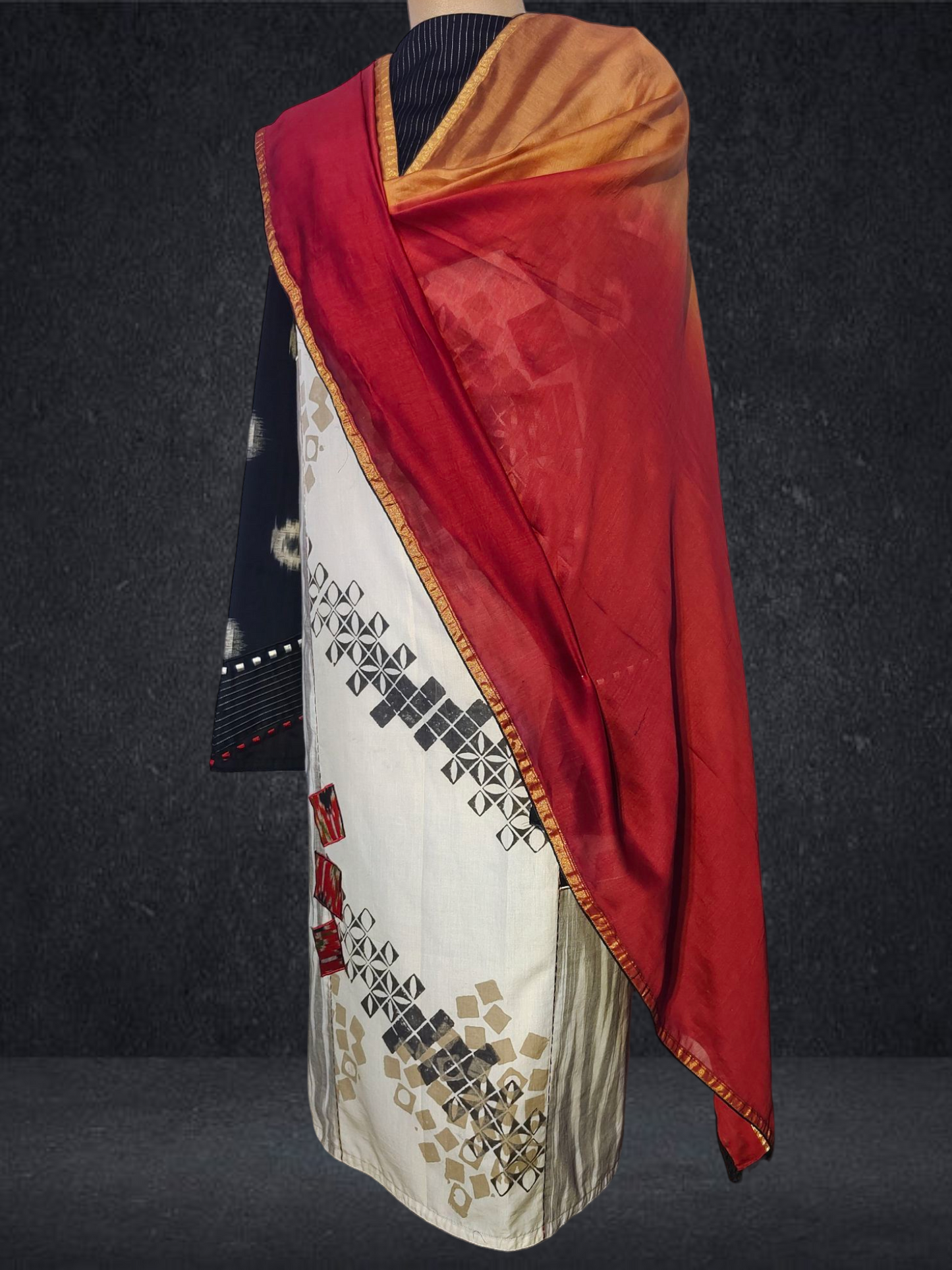 Semi Stitched Cotton Kurta VISHAL KAPUR
