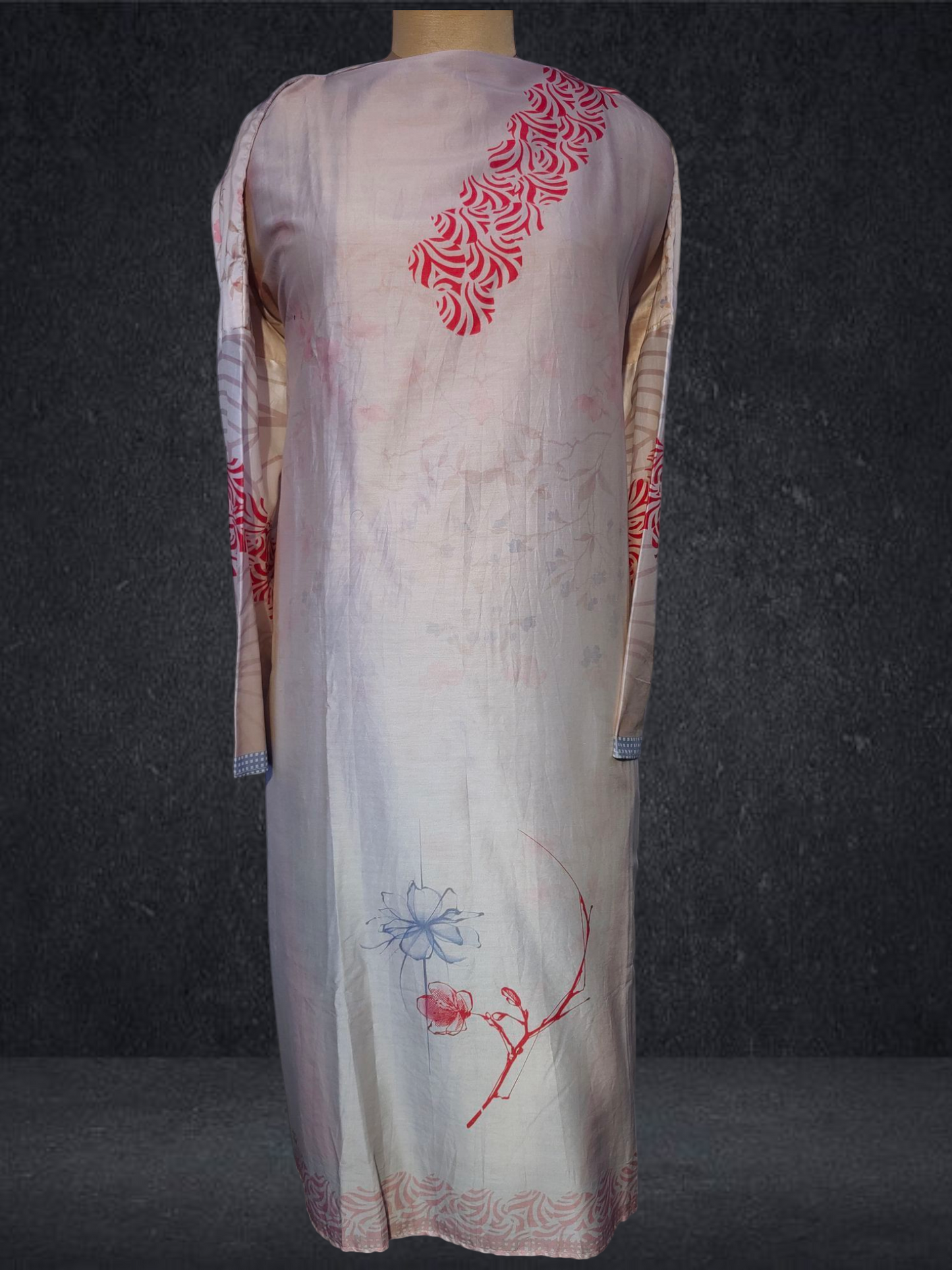 Semi Stitched Cotton Printed kurta (Copy) VISHAL KAPUR