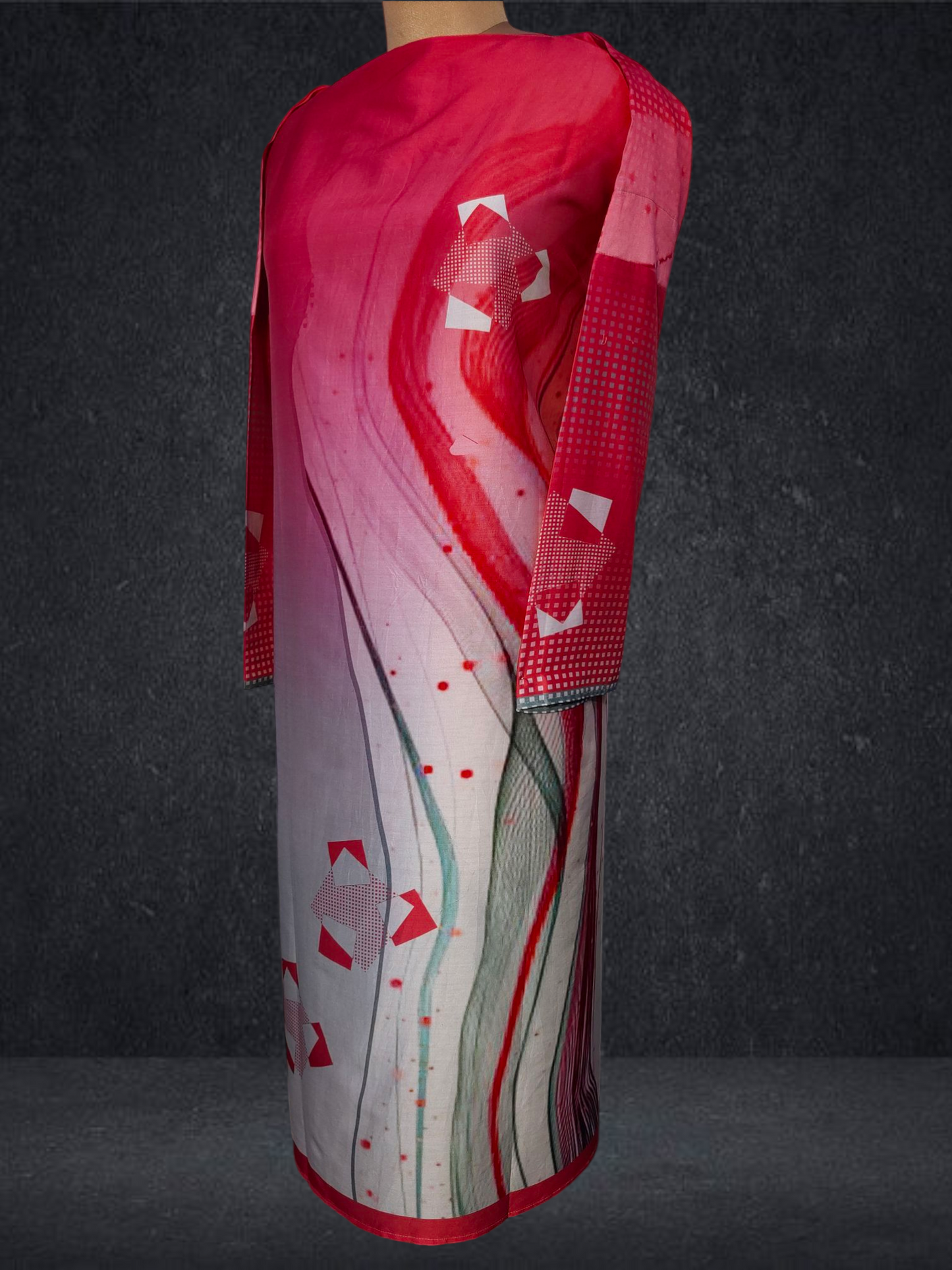 Semi Stitched Chanderi printed kurta VISHAL KAPUR