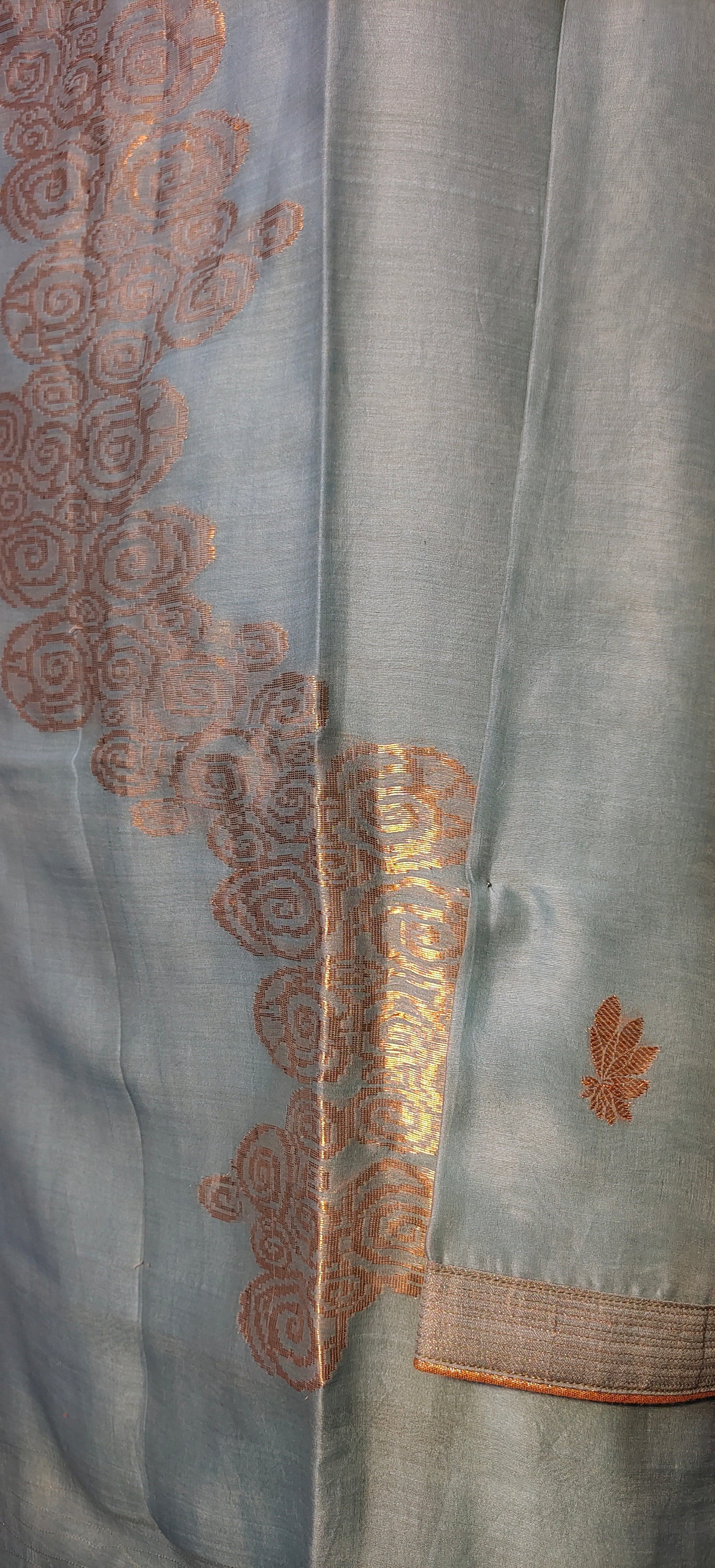 Semi Stitched Chanderi kurta