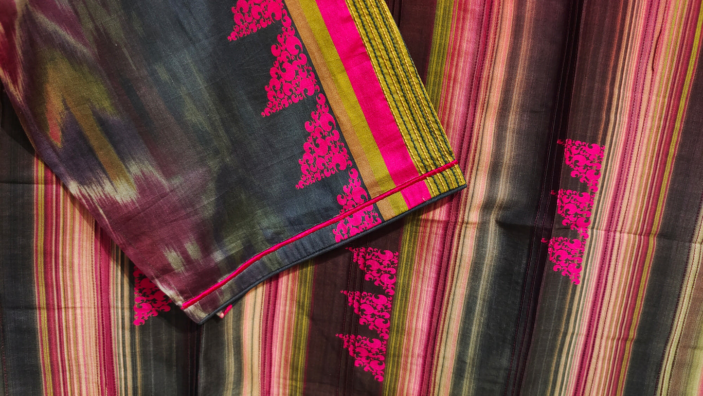 Semi Stitched printed chanderi Tunic