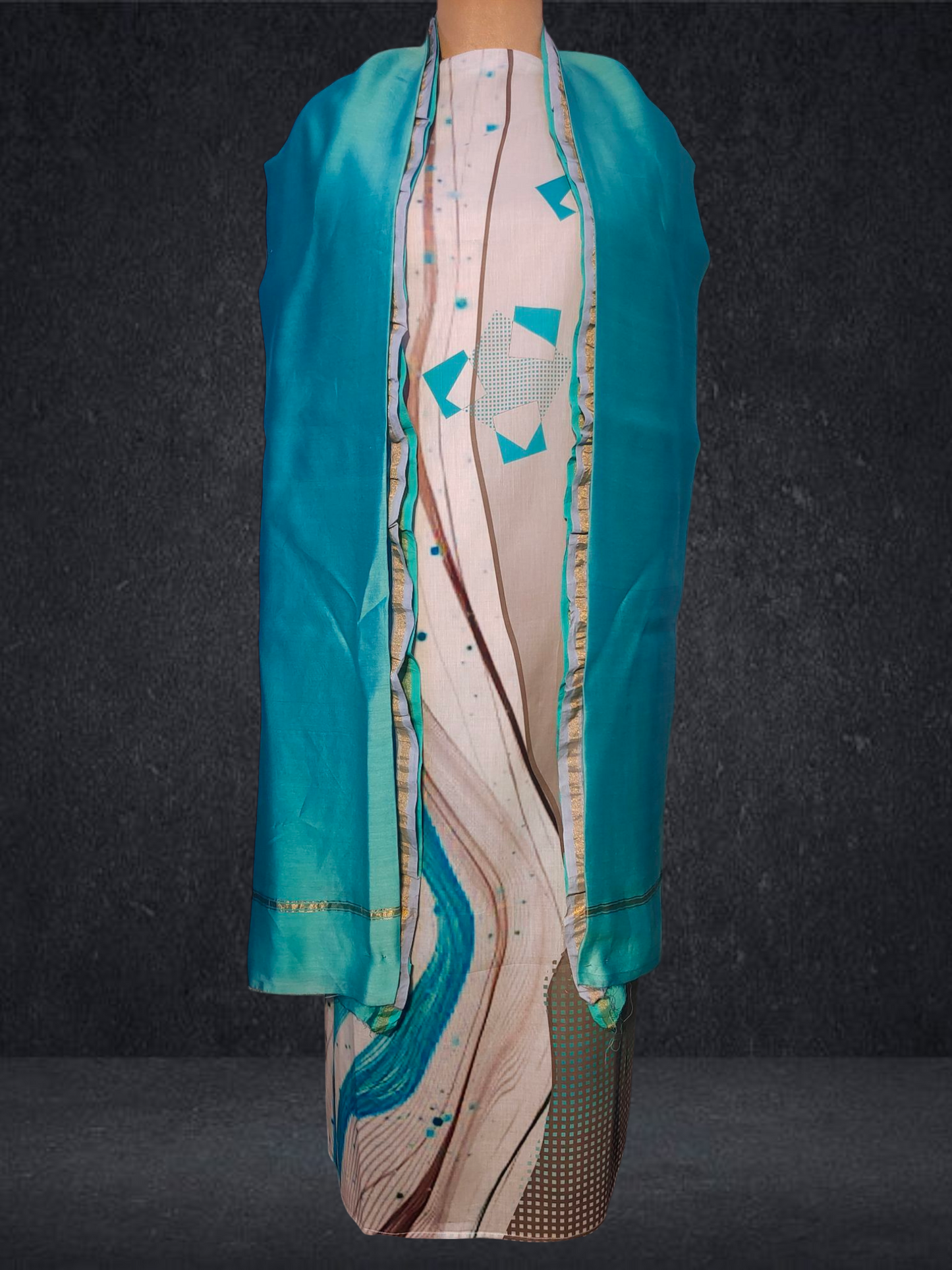 Semi Stitched Cotton casual Suitset VISHAL KAPUR