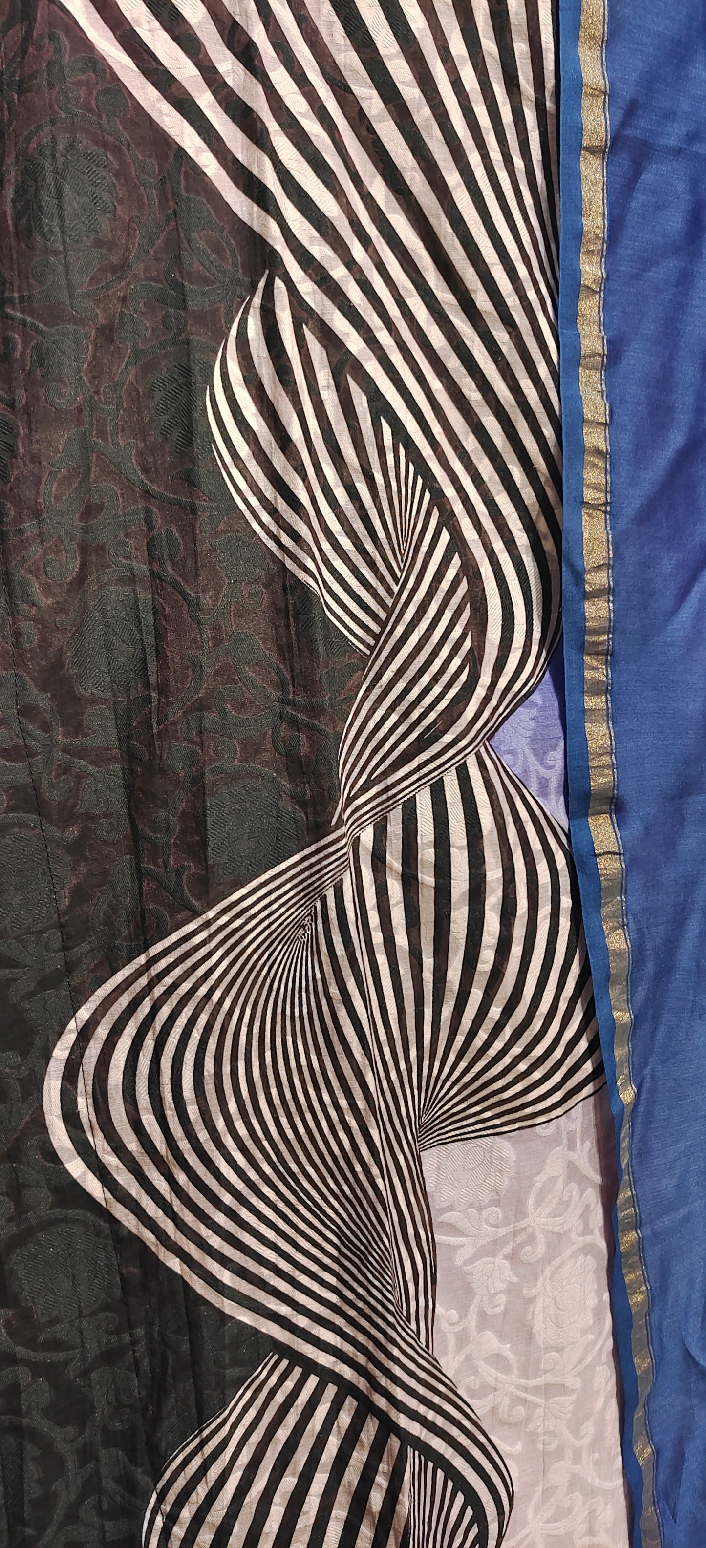 Semi Stitched Chanderi Casual Suitset