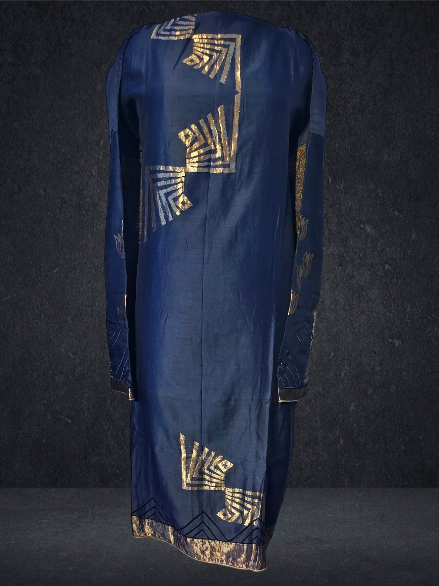 Semi Stitched Chanderi formal Suitset