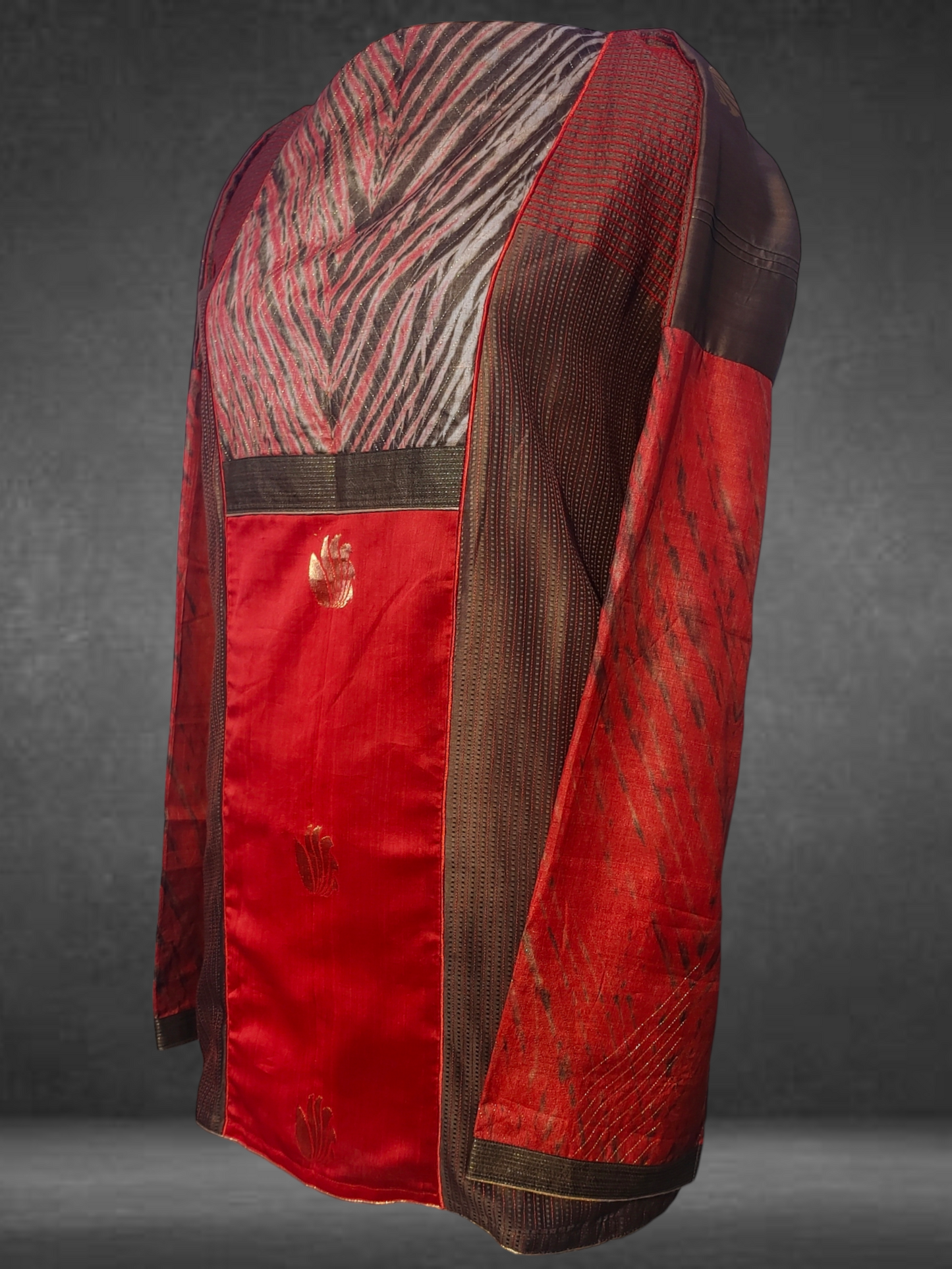 Semistitched Silk Shibori Short Tunic