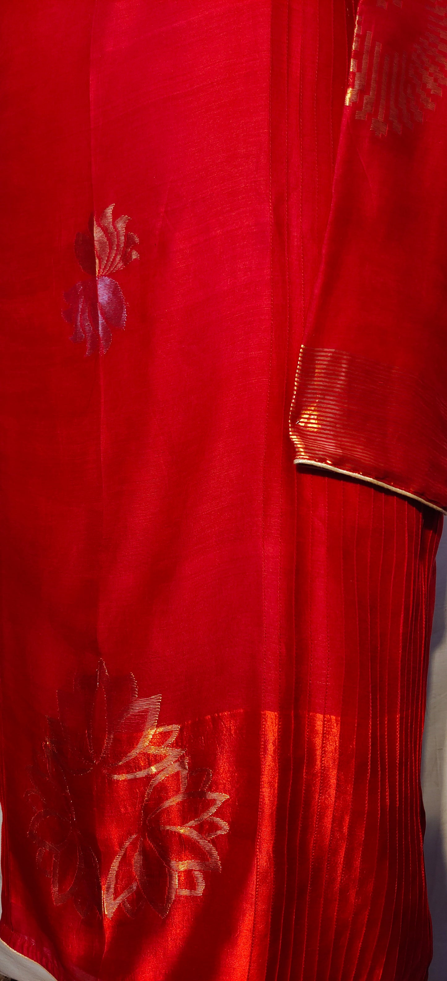 Semi Stitched Formal chanderi Kurta