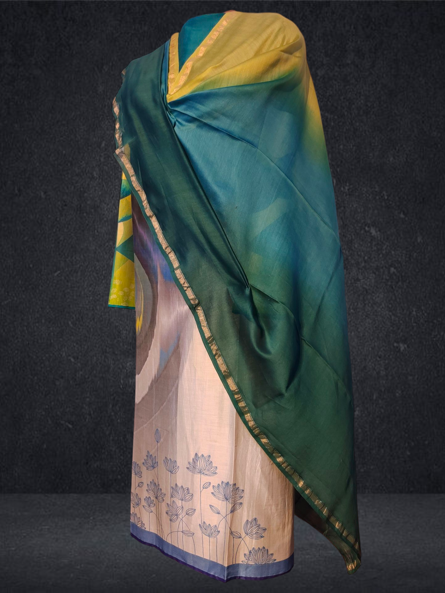 Semi Stitched Chanderi Casual Suitset VISHAL KAPUR