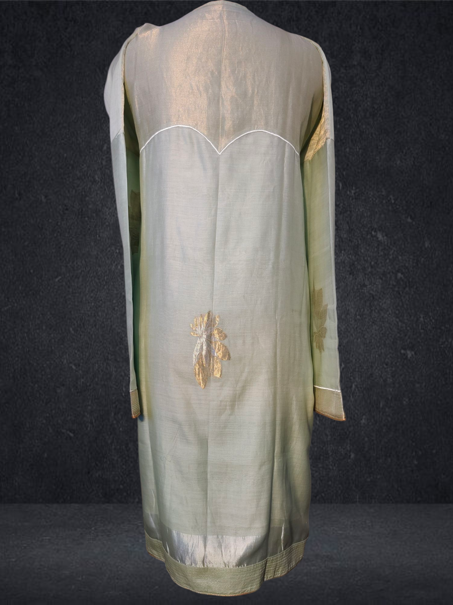 Semi Stitched Chanderi kurta